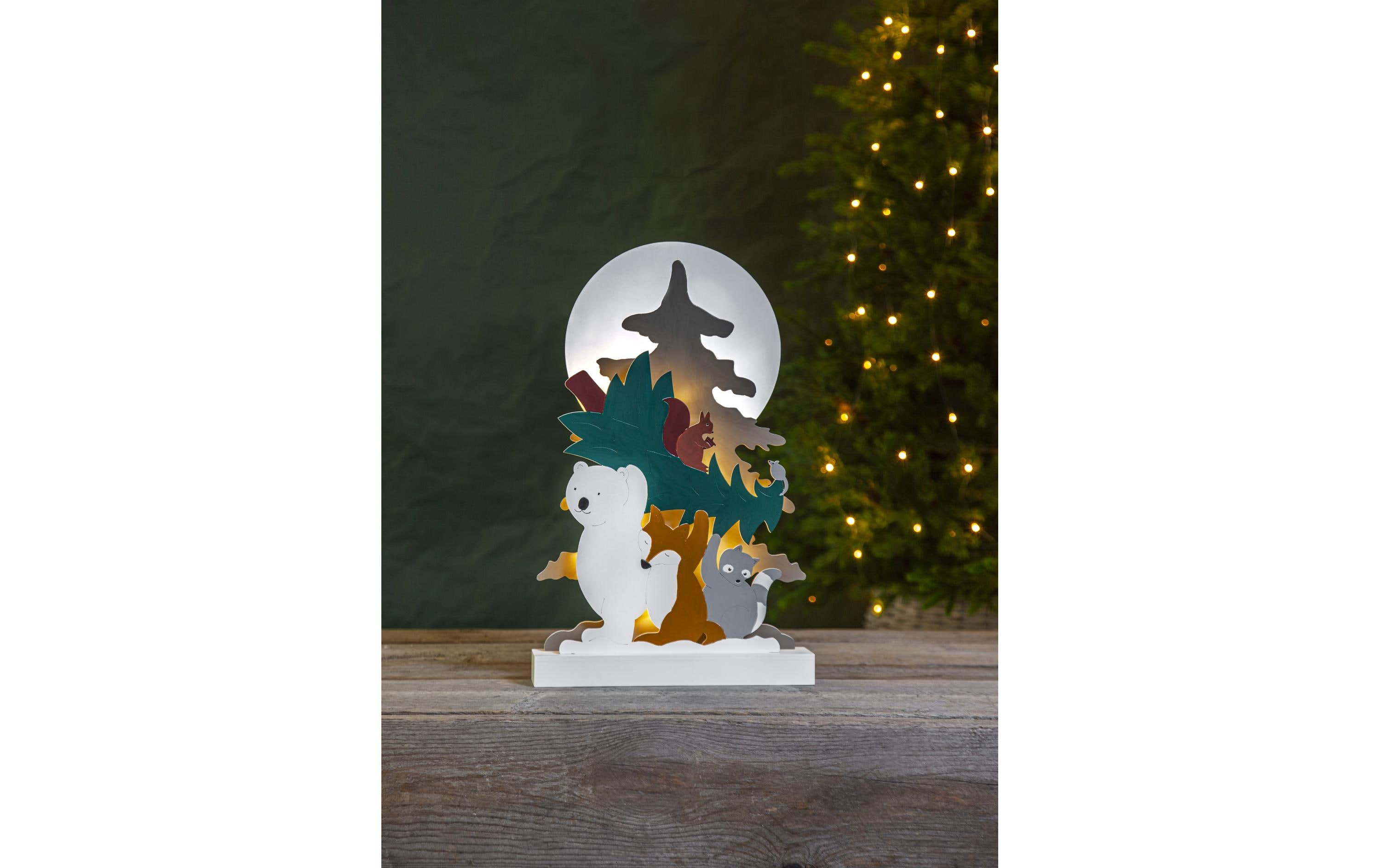 Star Trading Tischdeko Forest Friends, 45 cm, Holz