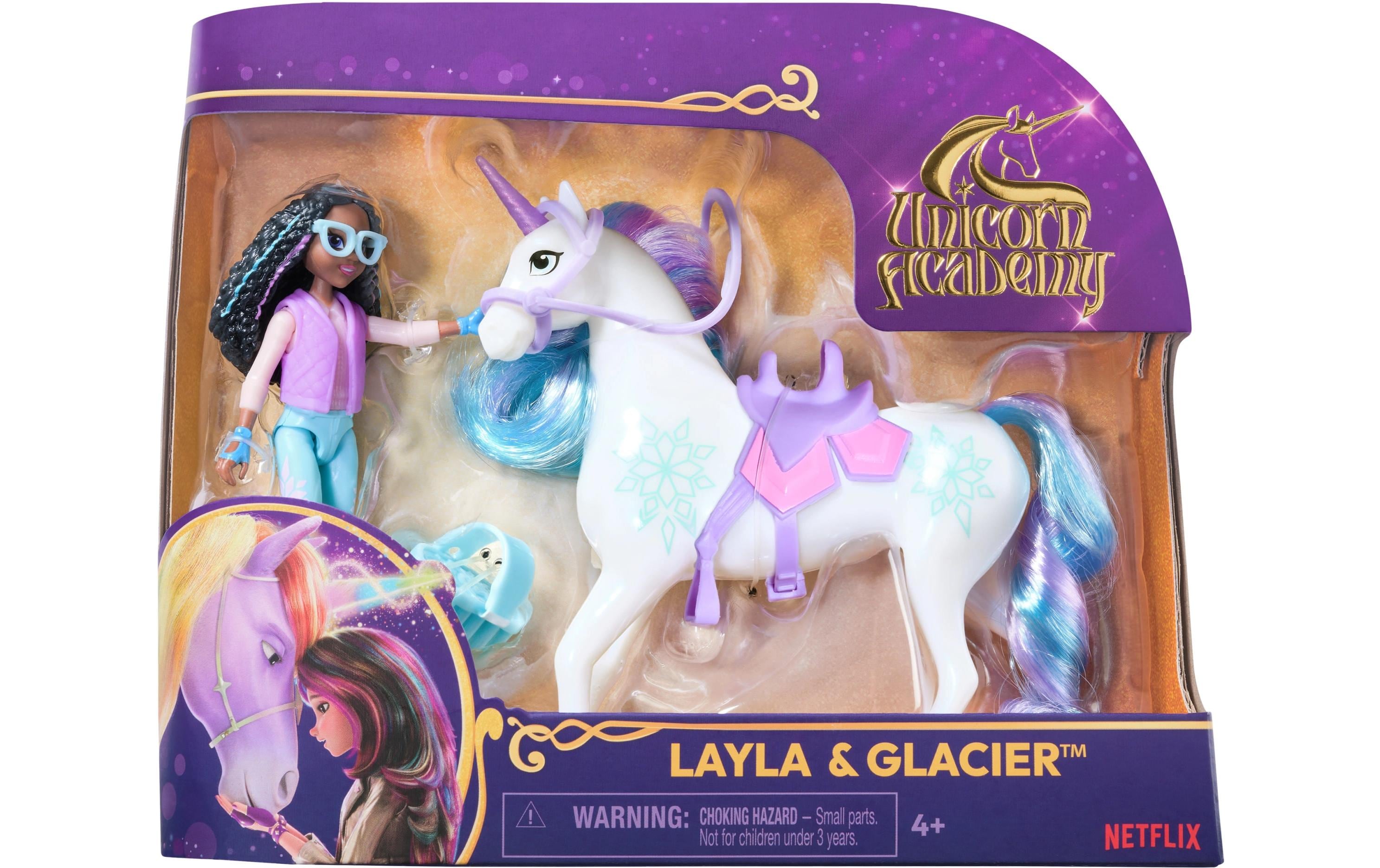 Spinmaster Unicorn Academy Layla Doll & Glacier Unicorn