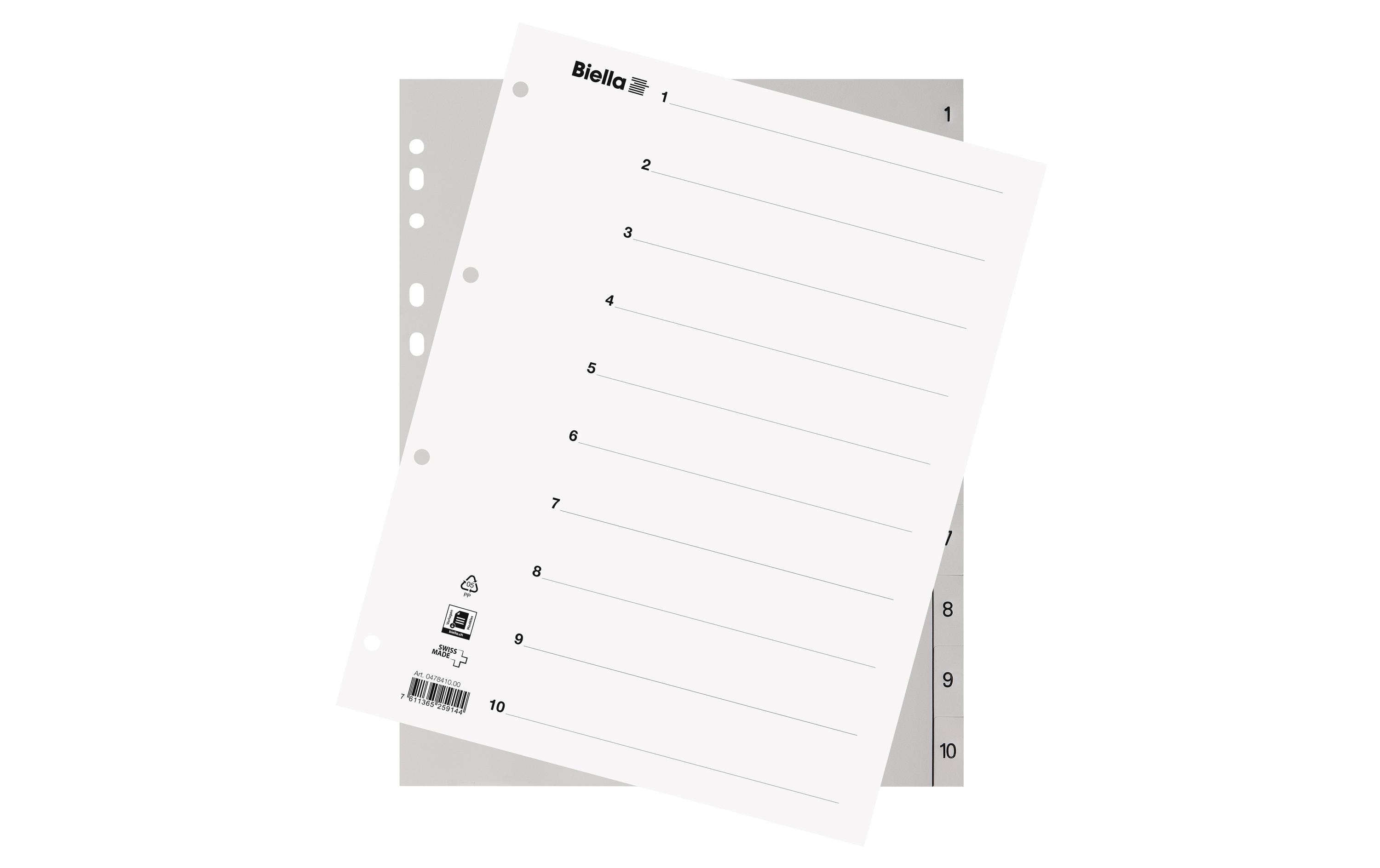 Biella Register A4 1-10 Biella Register A4 1-10