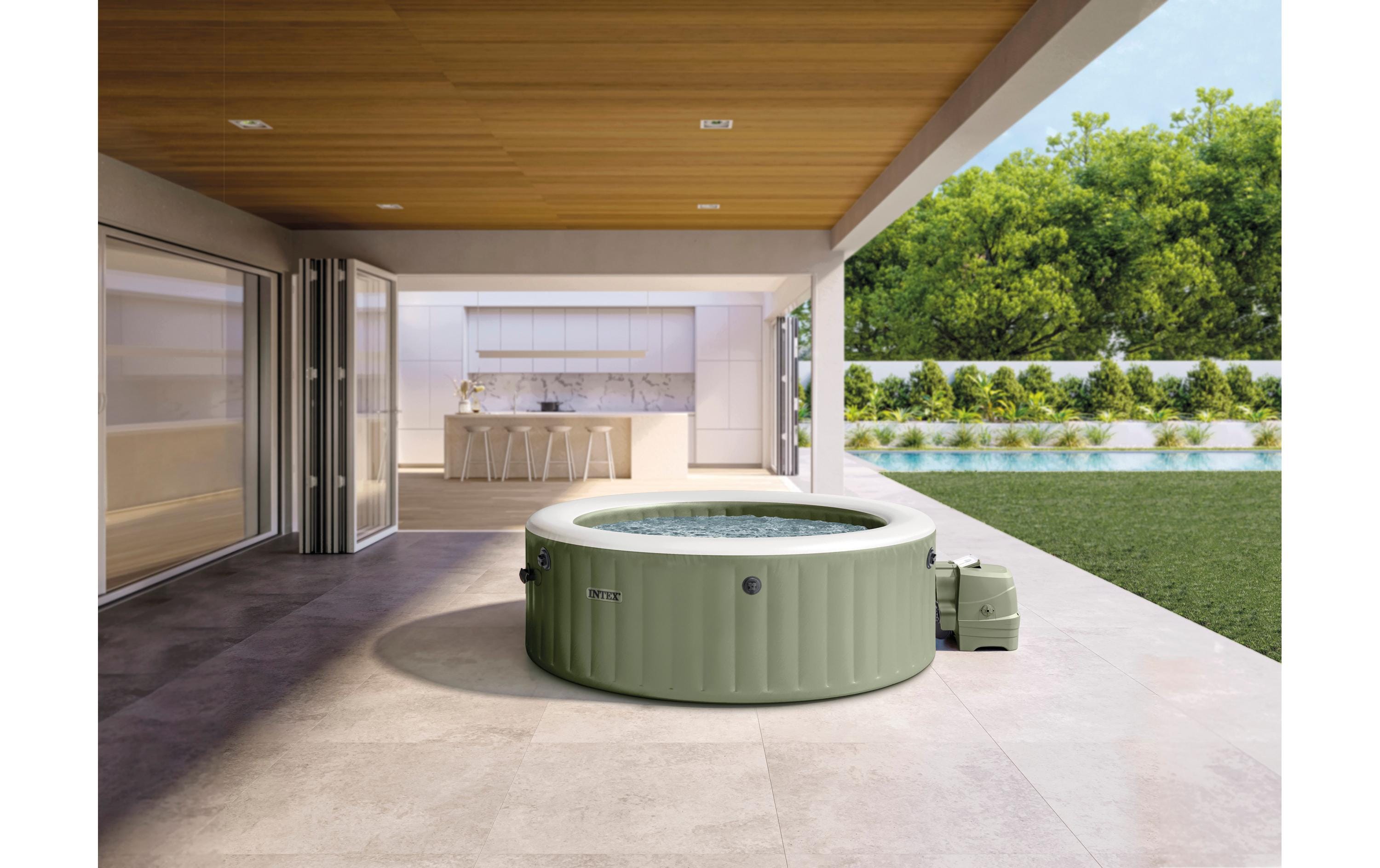 Intex 6-Personen Olive Grün Round Bubble Spa Set Ø 216