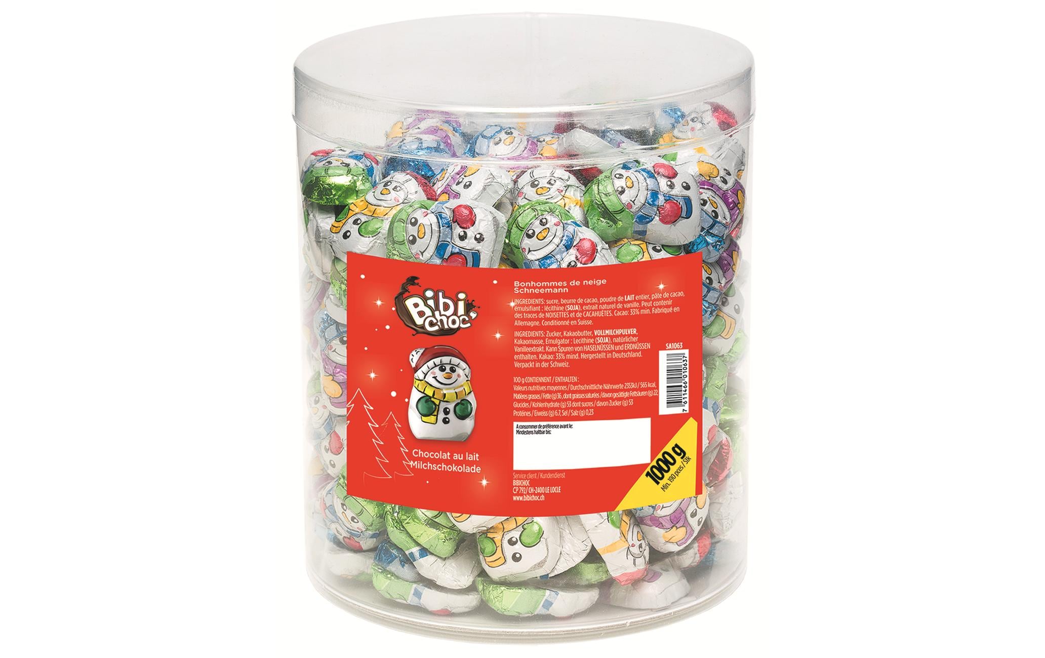 Choco Diffusion Schokolade Mini-Schneemänner Milchschokolade 1 kg