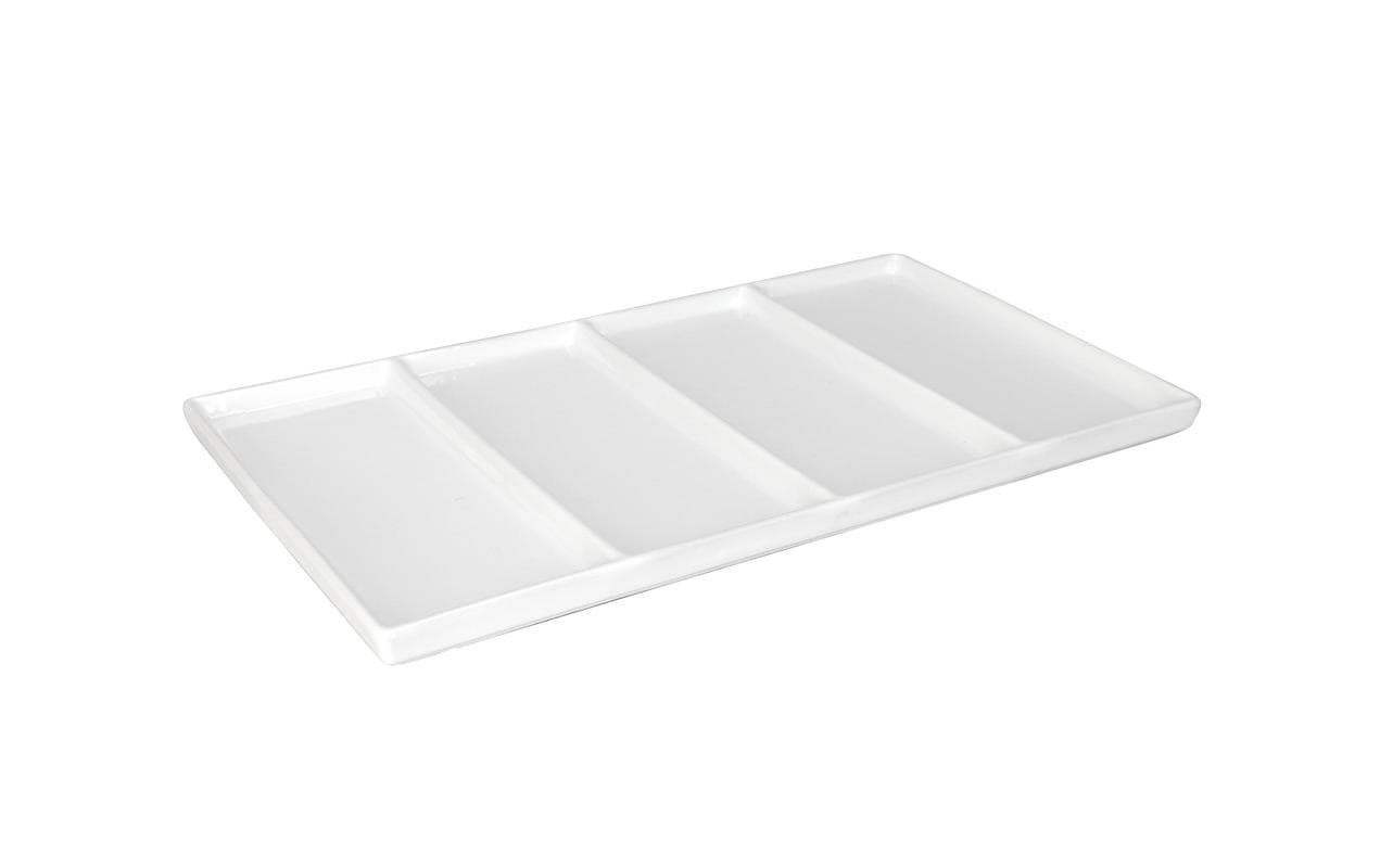 Nouvel Fondue-Teller Rettangolo, Weiss, 39 x 23 x 2.5 cm