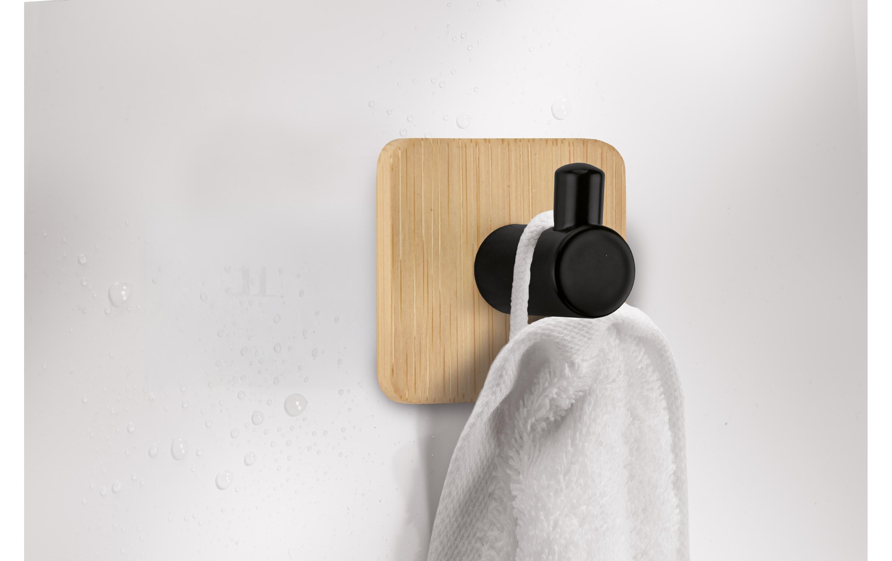 Kleine Wolke Wandgarderobe Bamboo Pin Hook One 4.5 cm x 4.5 cm, Beige