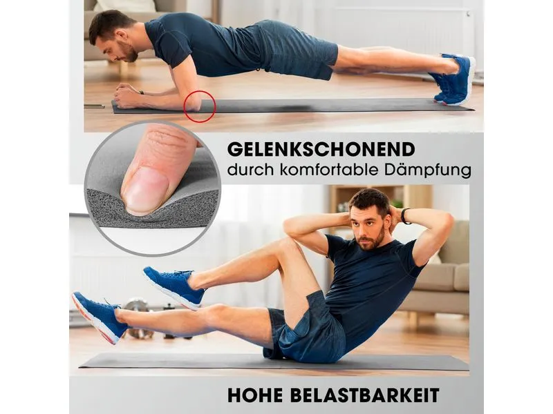 World Fitness Fitnessmatte Ashanti 190 cm x 100 cm, Grau World Fitness Fitnessmatte Ashanti 190 cm x 100 cm, Grau