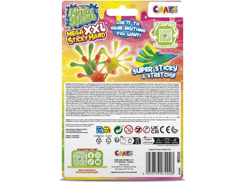 Craze Magic Slime Mega XXL Klatschhand Assortiert Craze Magic Slime Mega XXL Klatschhand Assortiert