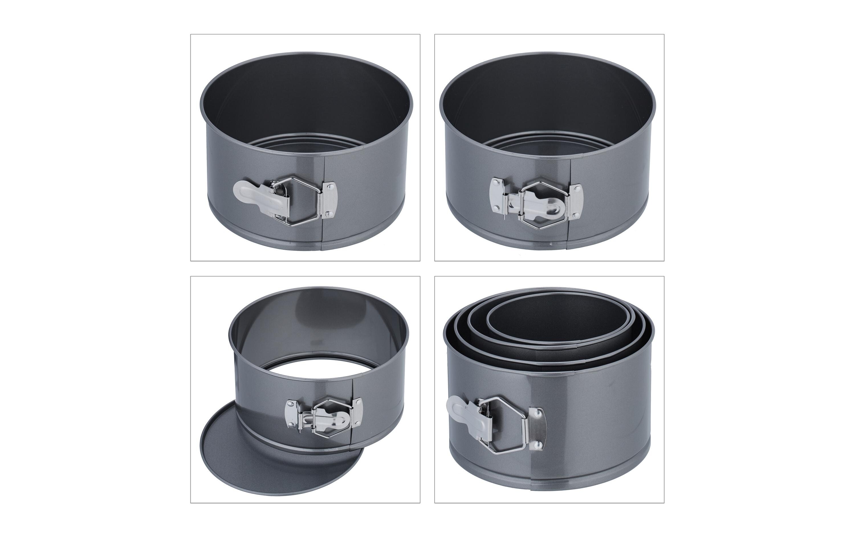 relaxdays Springform 12 cm/14 cm/16 cm/18 cm, Anthrazit