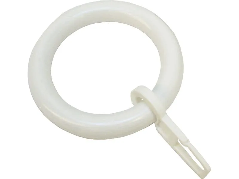 Gardinia Vorhangring inklusive Faltenlegehaken 10 Stück, Weiss
