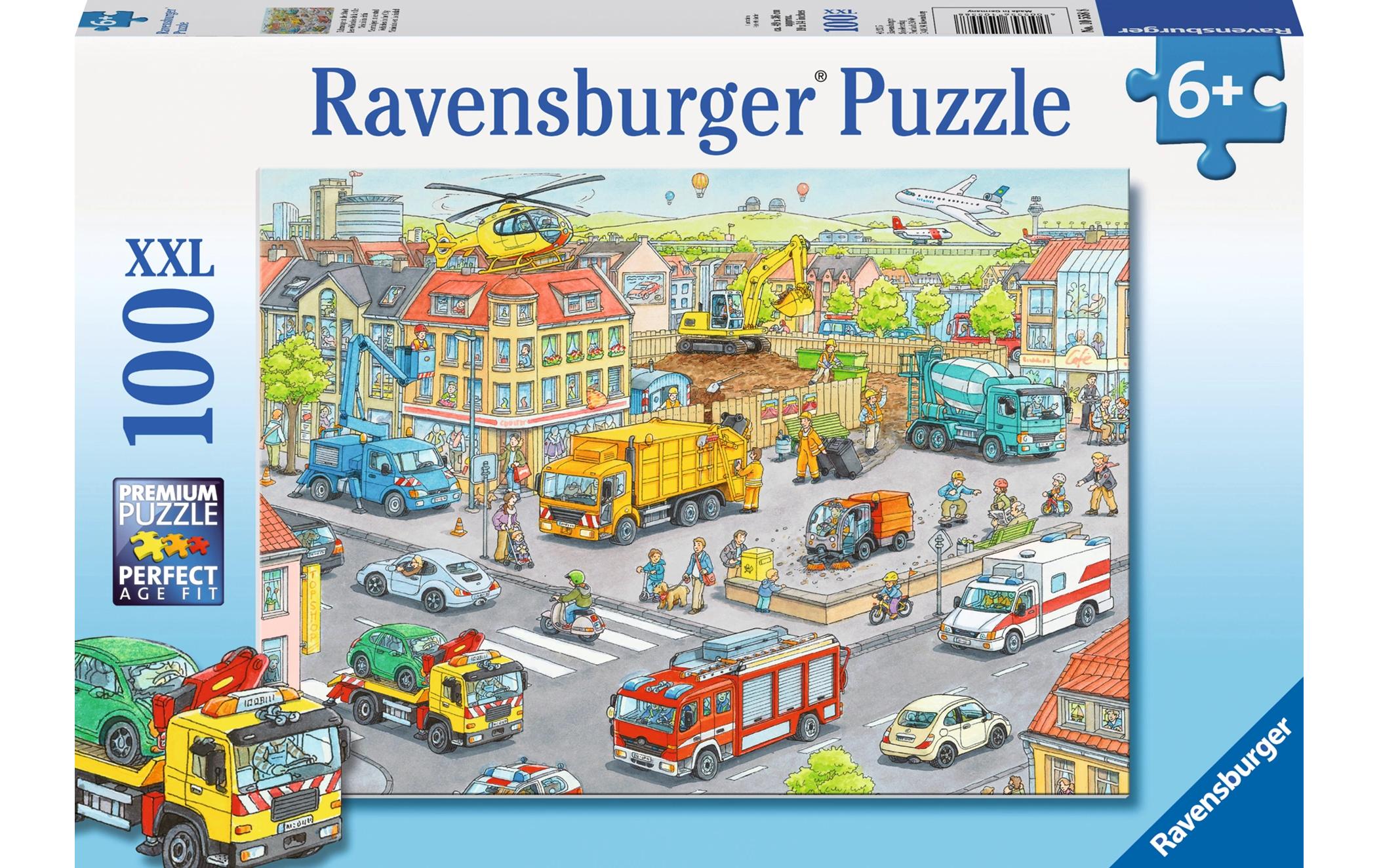 Ravensburger Puzzle Fahrzeuge in der Stadt 100 Teile XXL