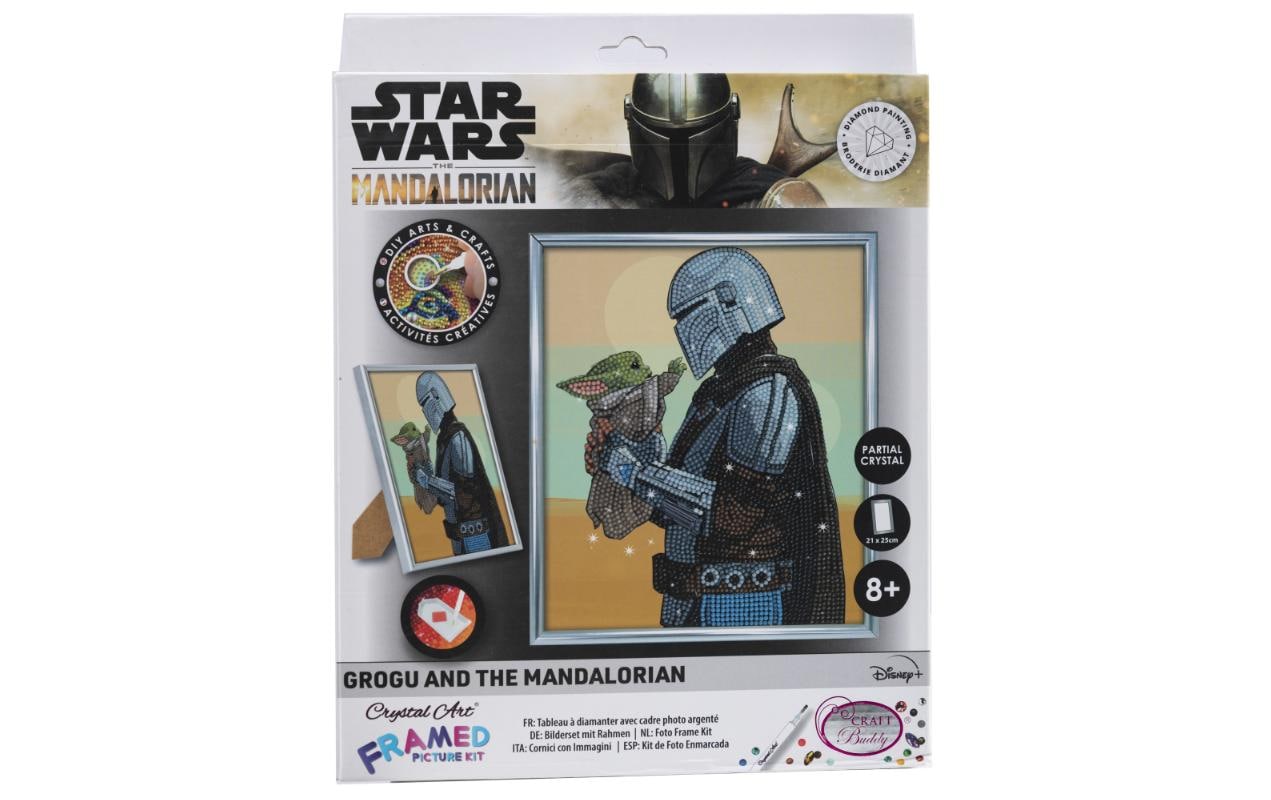 CRAFT Buddy Bastelset Crystal Art Grogu & Mando 21 x 25 cm