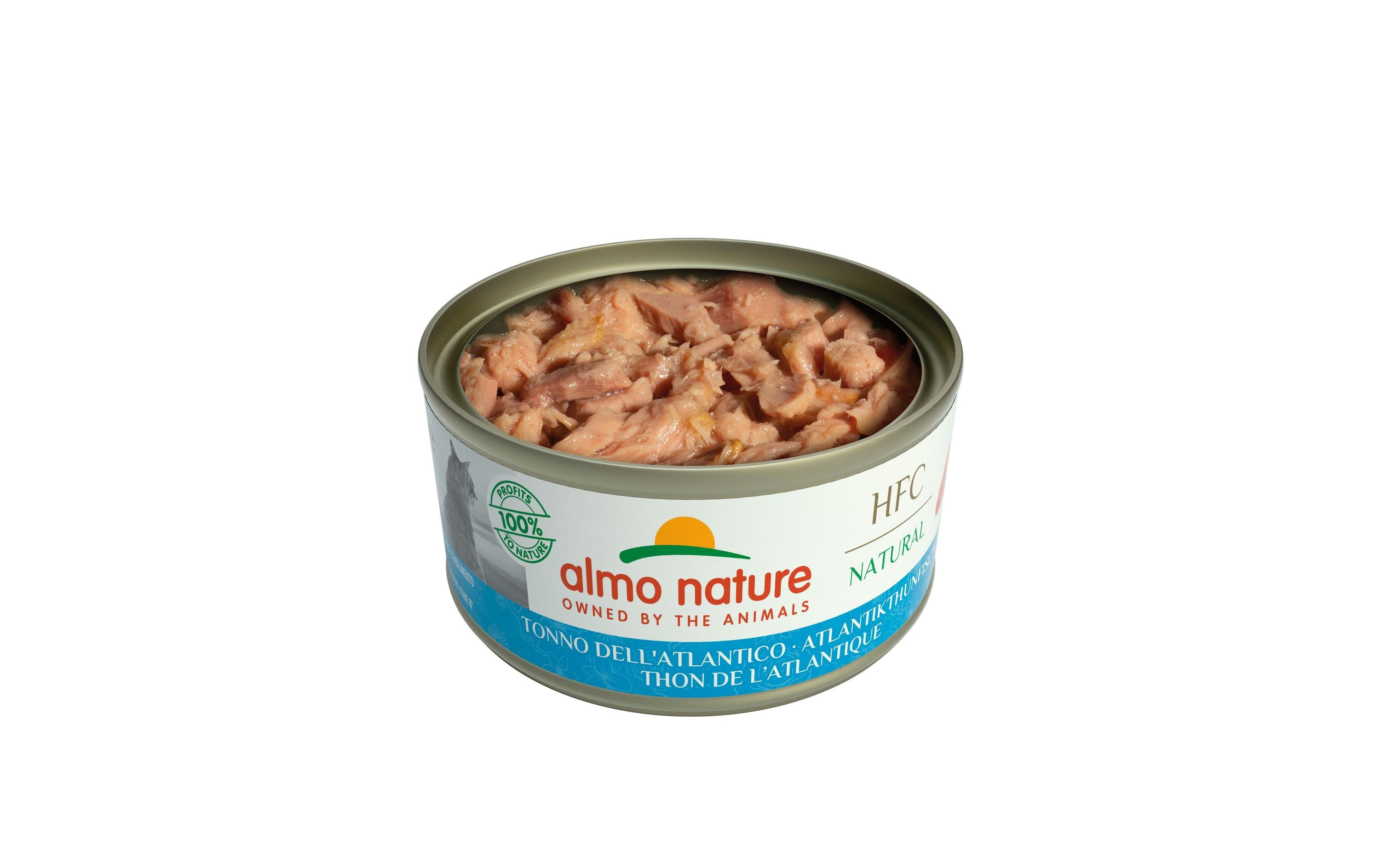 Almo Nature Nassfutter HFC Natural Atlantikthunfisch, 24 x 70 g