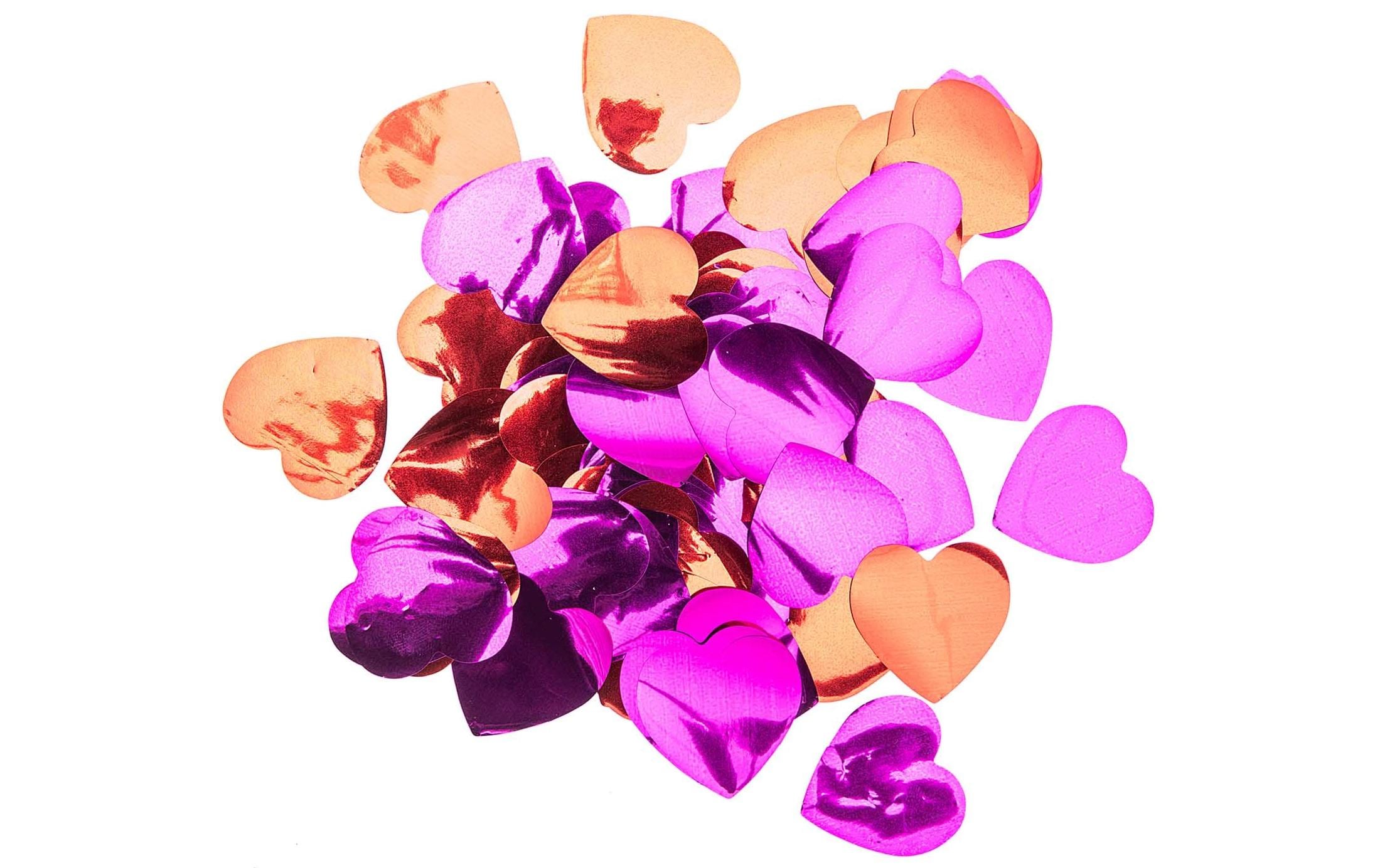 Rico Design Streudeko Herzen 50 g, Rot/Pink