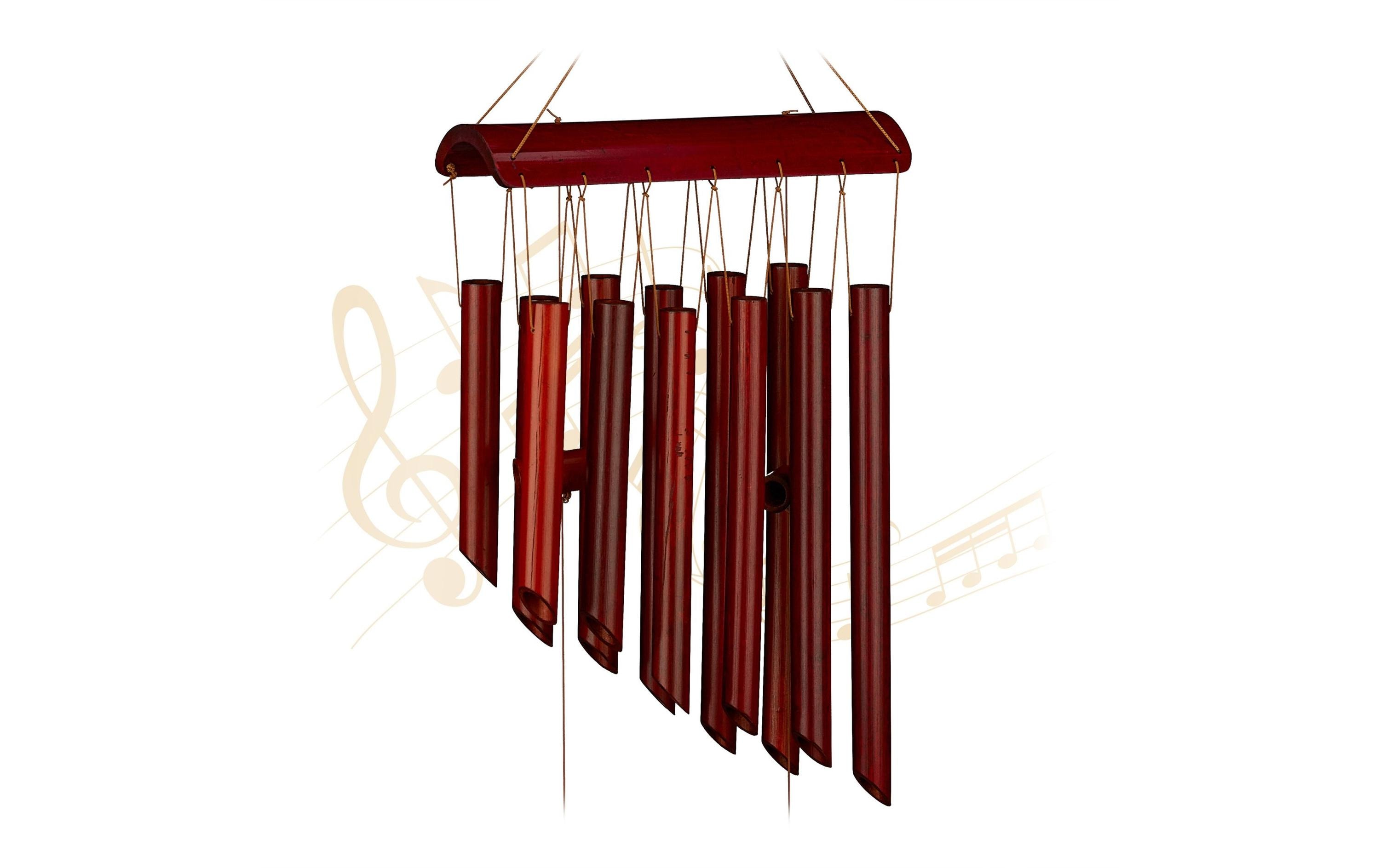 relaxdays Windspiel aus Bambus 60 cm