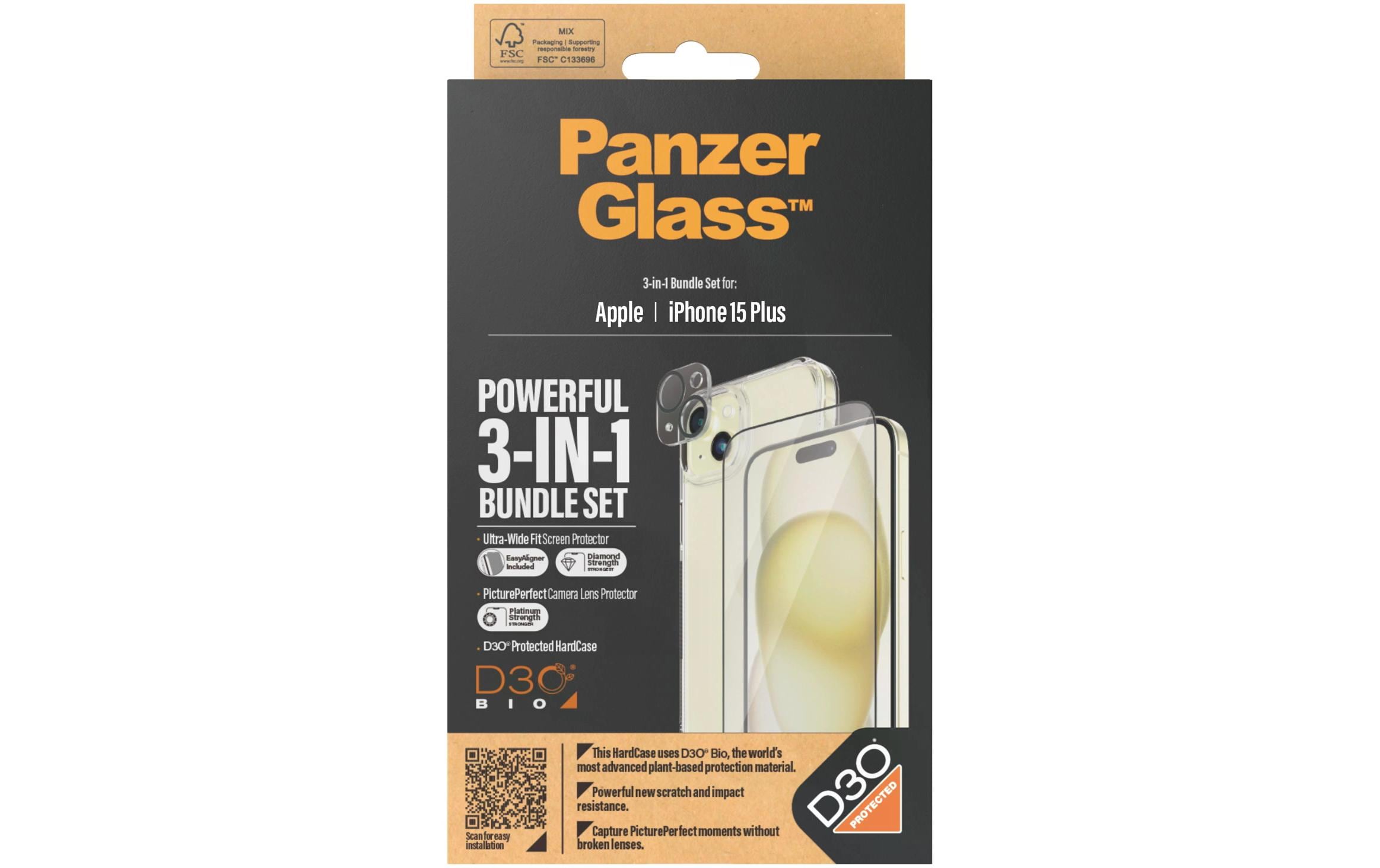 Panzerglass 3-in-1 Bundle iPhone 15 Plus