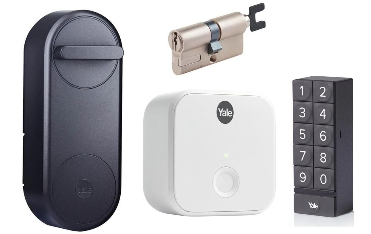 Yale Linus Smart Lock, Schwarz EU, inkl. Bridge, Keypad, Zylinder