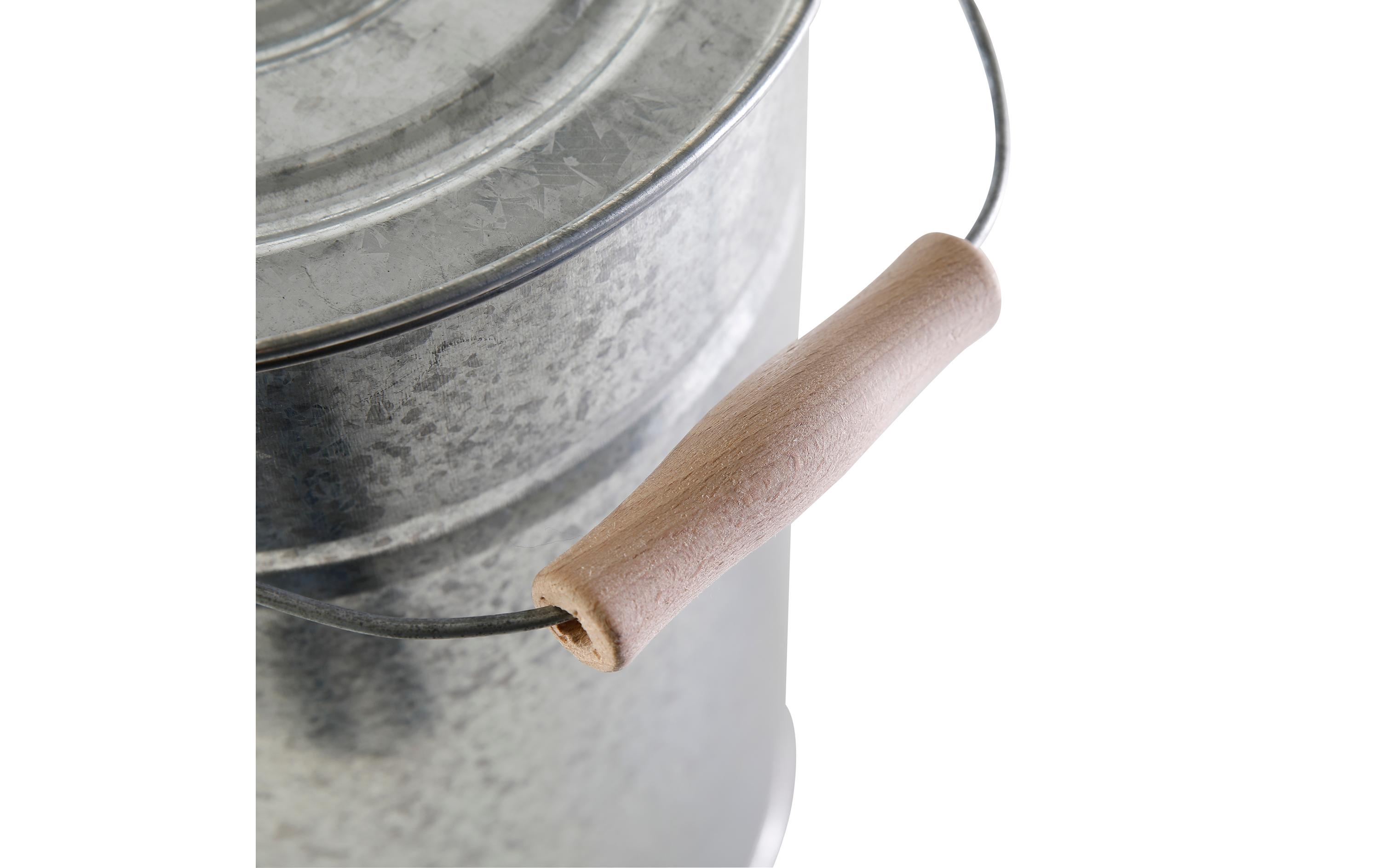 Kamino Mehrzweckeimer mit Deckel, 14 l, Silber