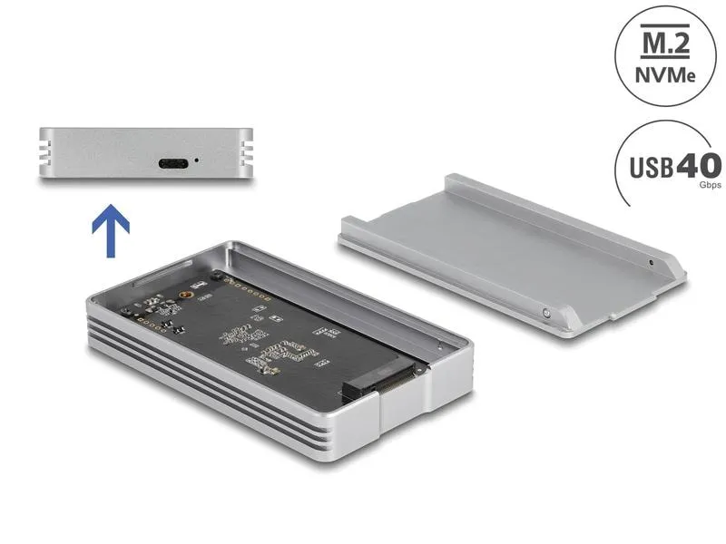 Delock Externes Gehäuse M.2 NVMe USB4 40 Gbps M.2 Delock Externes Gehäuse M.2 NVMe USB4 40 Gbps M.2
