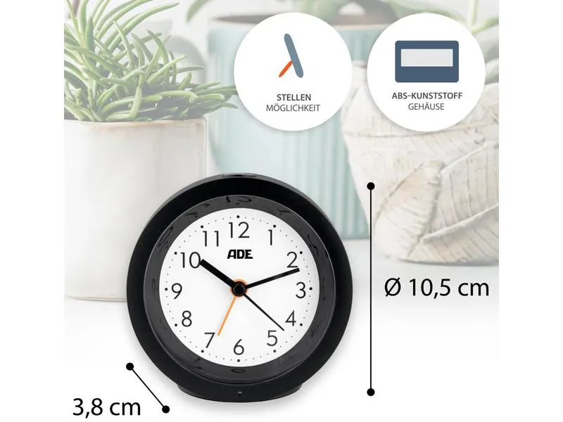 ADE Klassischer Wecker mit Nachtlicht-Sensor ADE Klassischer Wecker mit Nachtlicht-Sensor