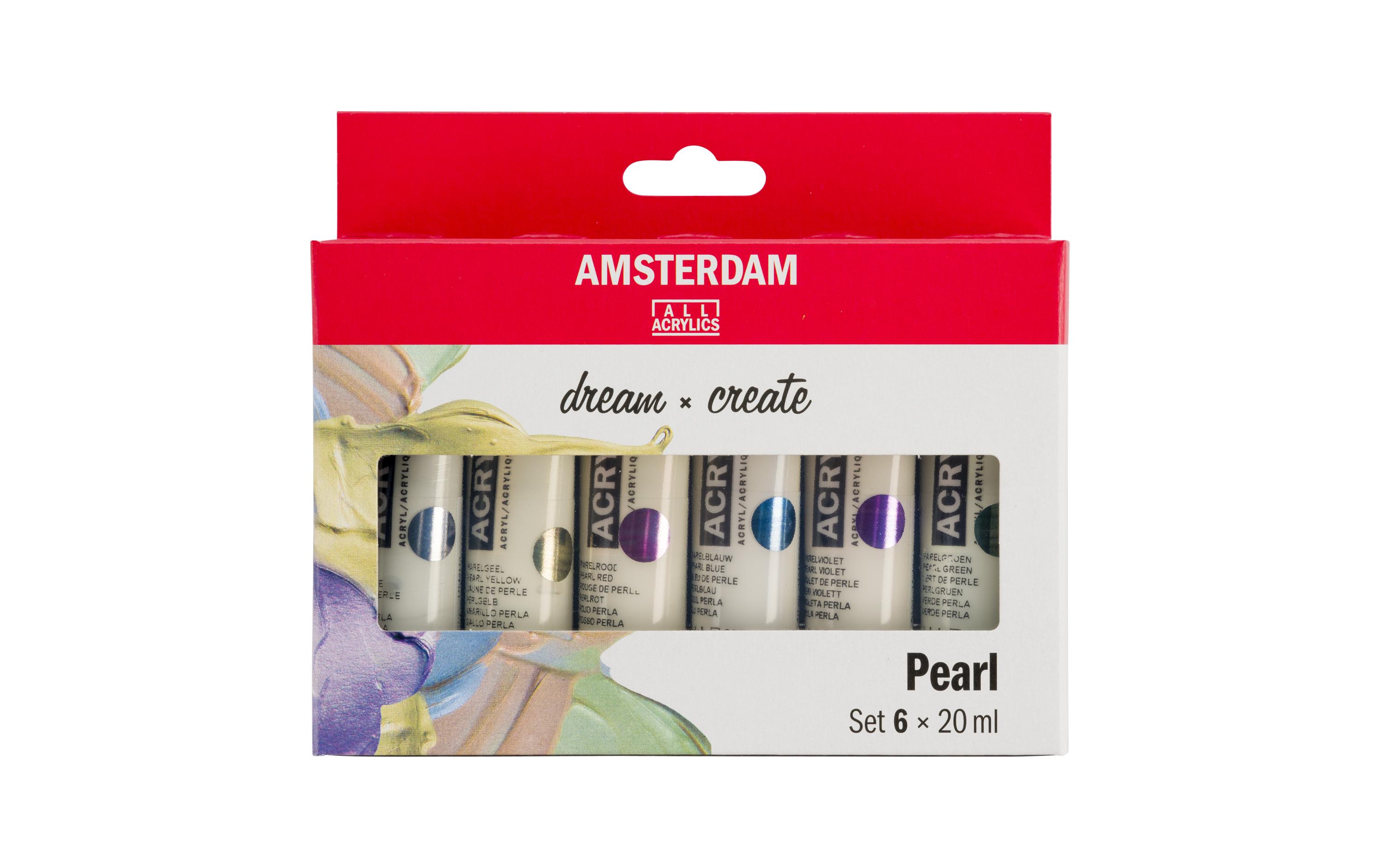 Amsterdam Acrylfarbe Pearl 6 Tuben à 20 ml