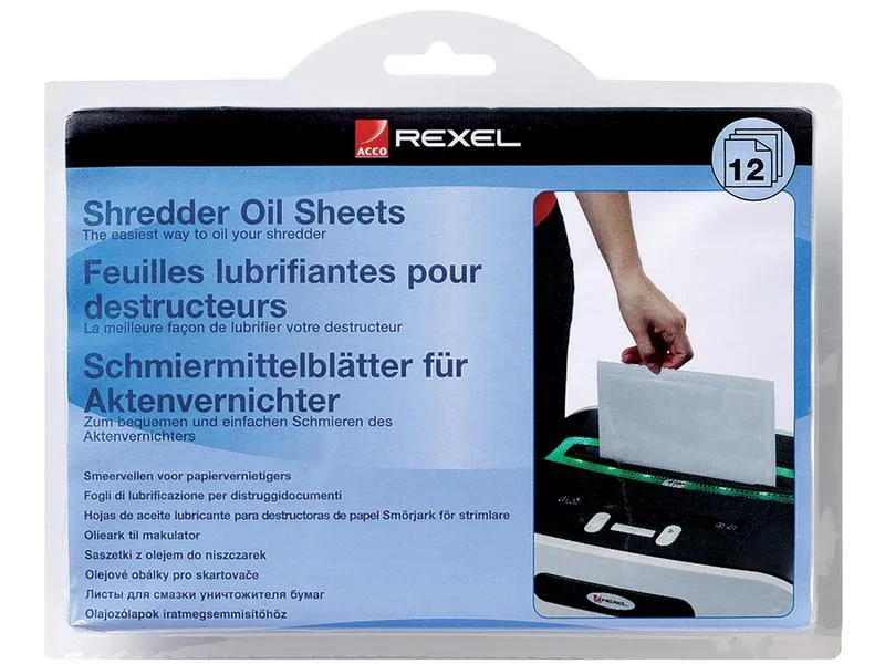 Rexel Ölpapier für Aktenvernichter A5, 20 Stück Rexel Ölpapier für Aktenvernichter A5, 20 Stück