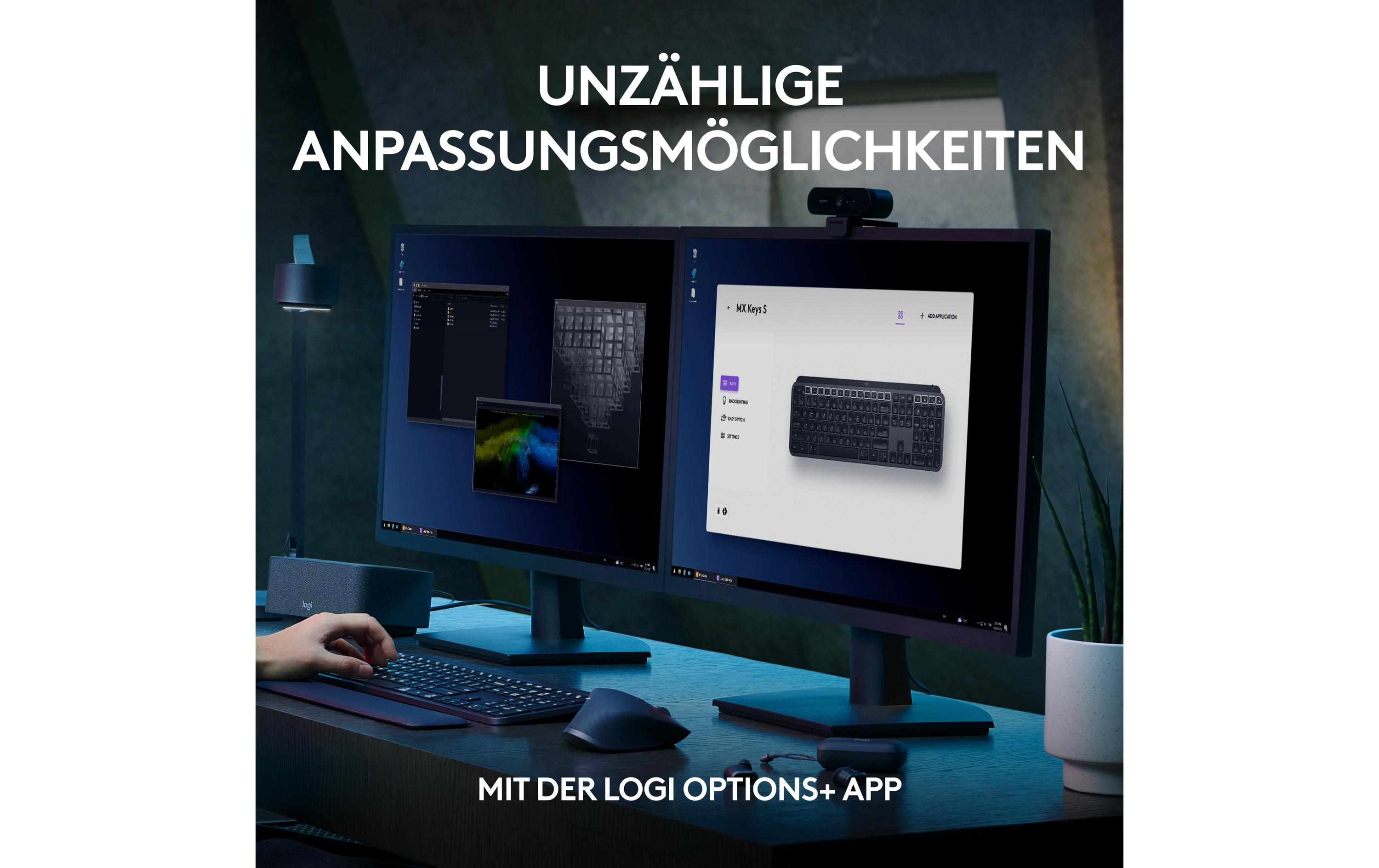 Logitech Tastatur MX Keys S Plus CH-Layout mit Handgelenkauflage Logitech Tastatur MX Keys S Plus CH-Layout mit Handgelenkauflage