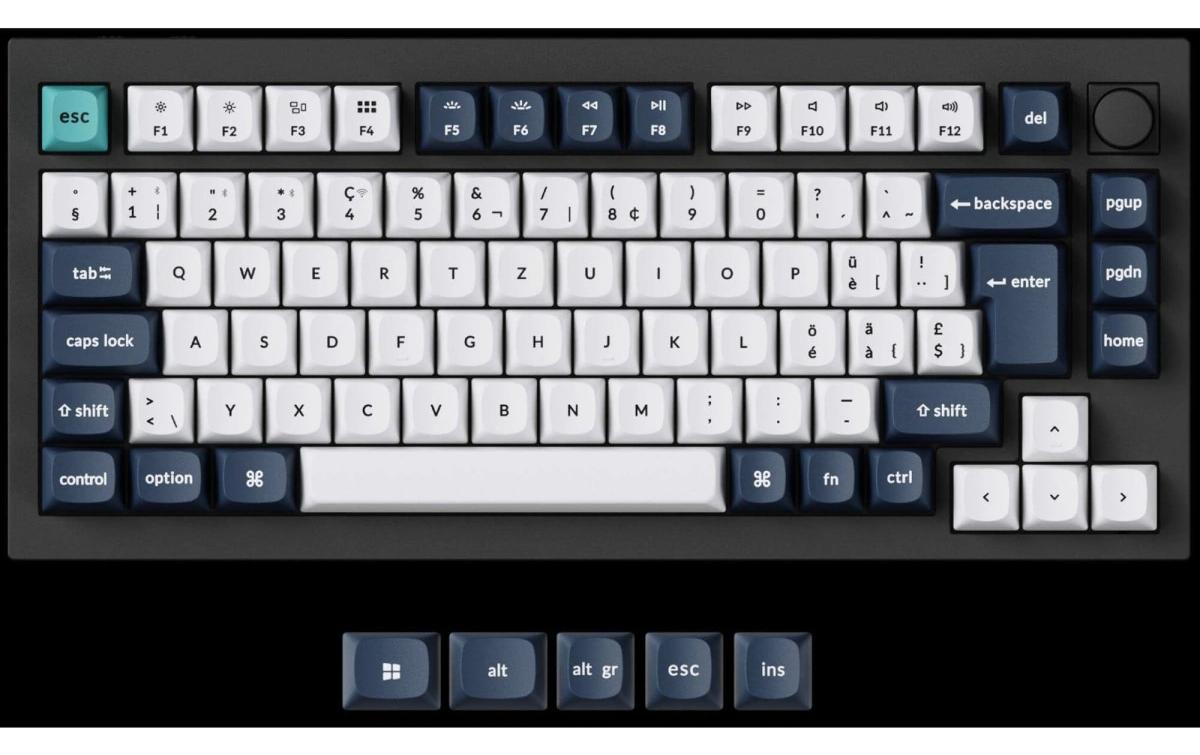Keychron Gaming-Tastatur Q1 Max Black QMK Brown Switch