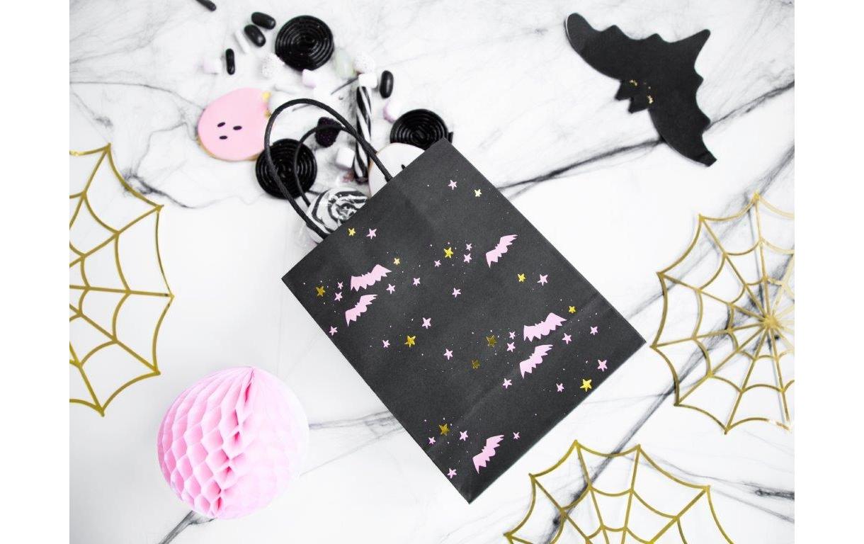 Partydeco Geschenkbox Fledermäuse Schwarz