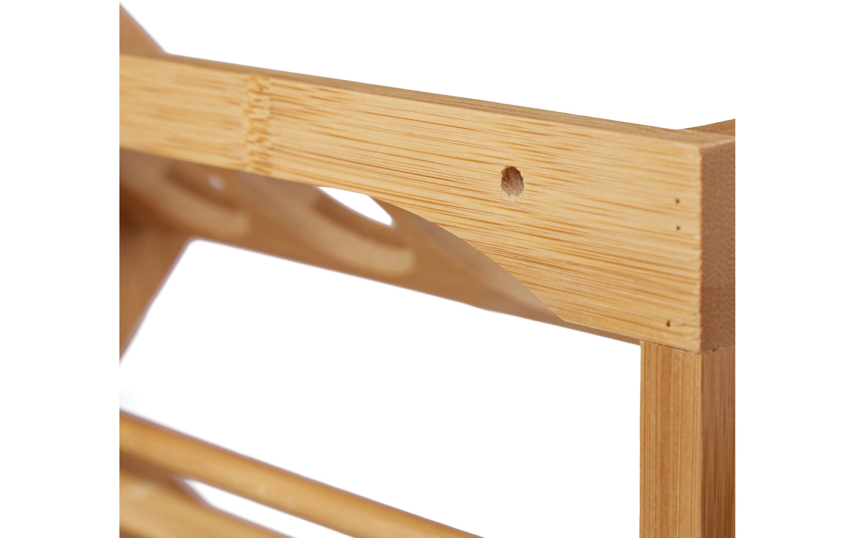 relaxdays Gewürzregal 8 Gläser Hellbraun/Schwarz/Transparent