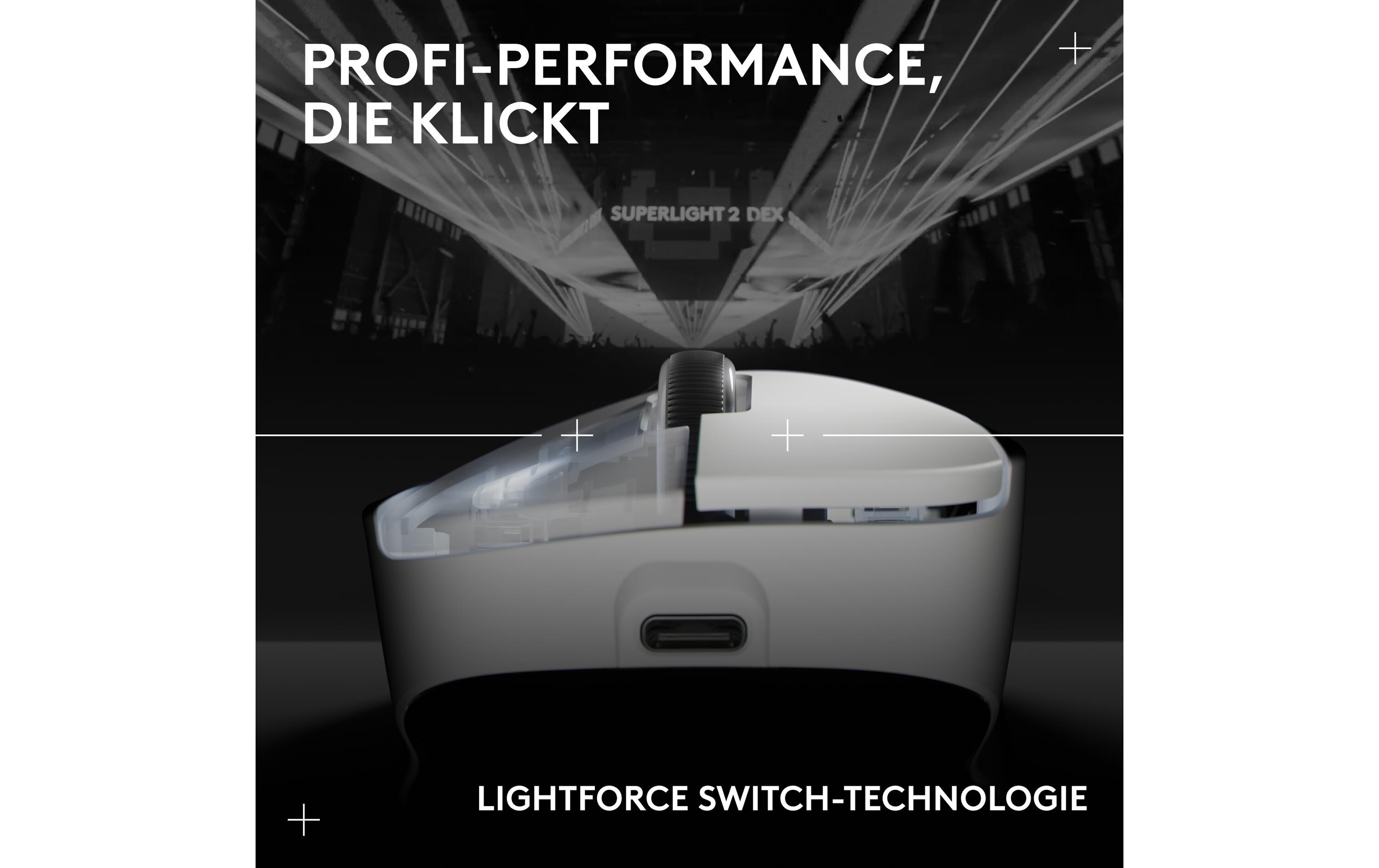 Logitech Gaming-Maus Pro X Superlight Dex Weiss