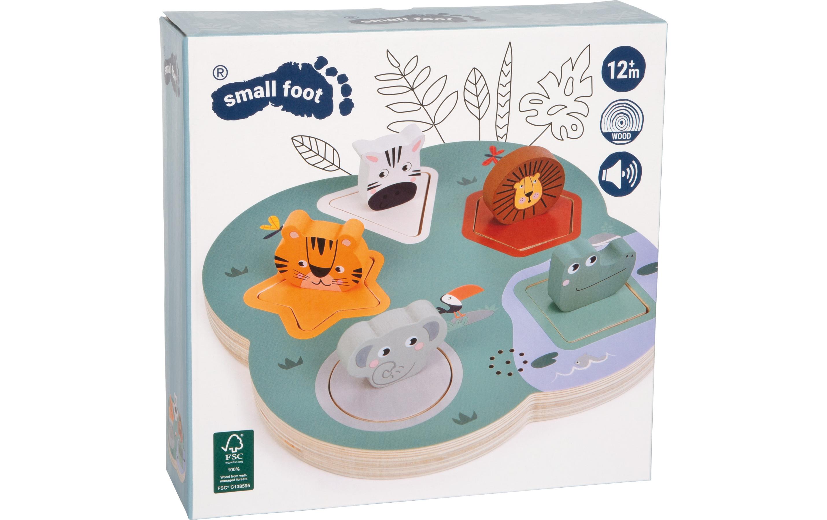 small foot Holzpuzzle 3D Tierlaute Safari