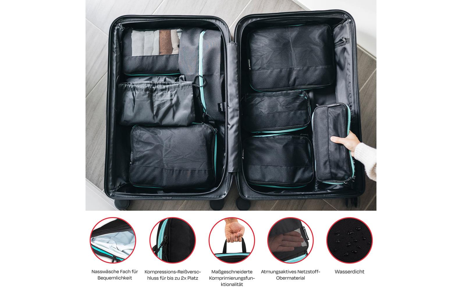 Atacama Premium Kompressions Packwürfel 8er-Set Atacama Premium Kompressions Packwürfel 8er-Set