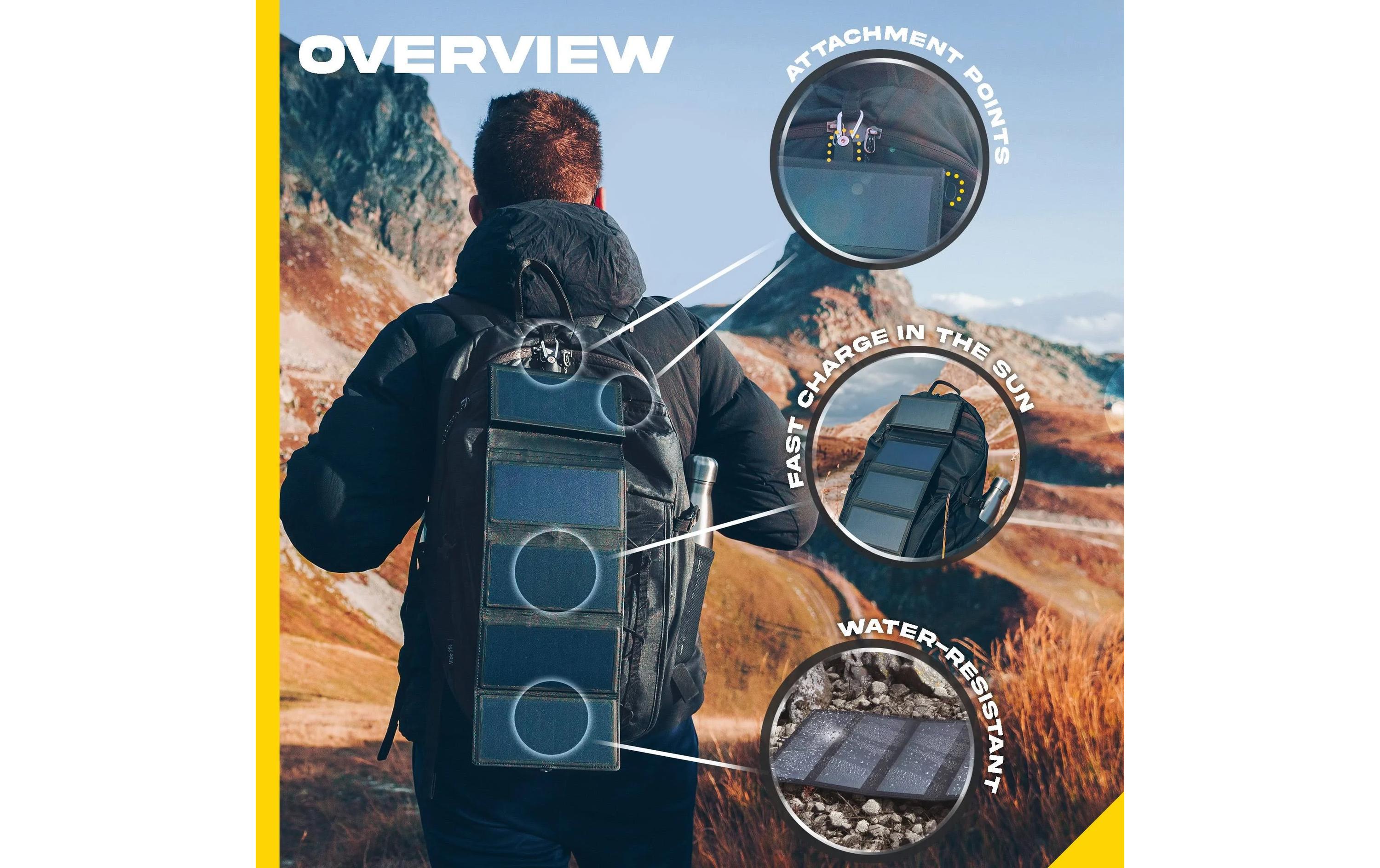 SunSlice Powerbank Electron 8W Sol – Schwarz, 10000 mAh