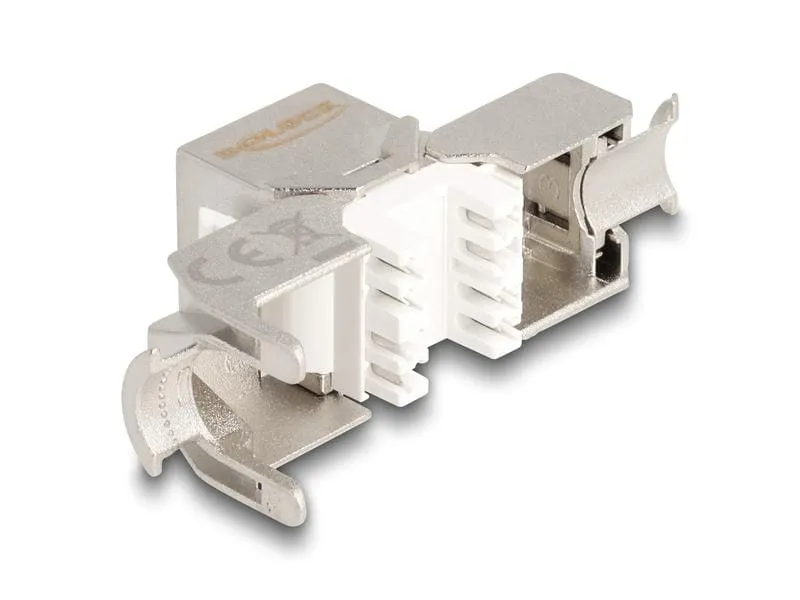 Delock Keystone-Modul RJ45 Cat.6A mit blauer Staubschutzkappe Delock Keystone-Modul RJ45 Cat.6A mit blauer Staubschutzkappe