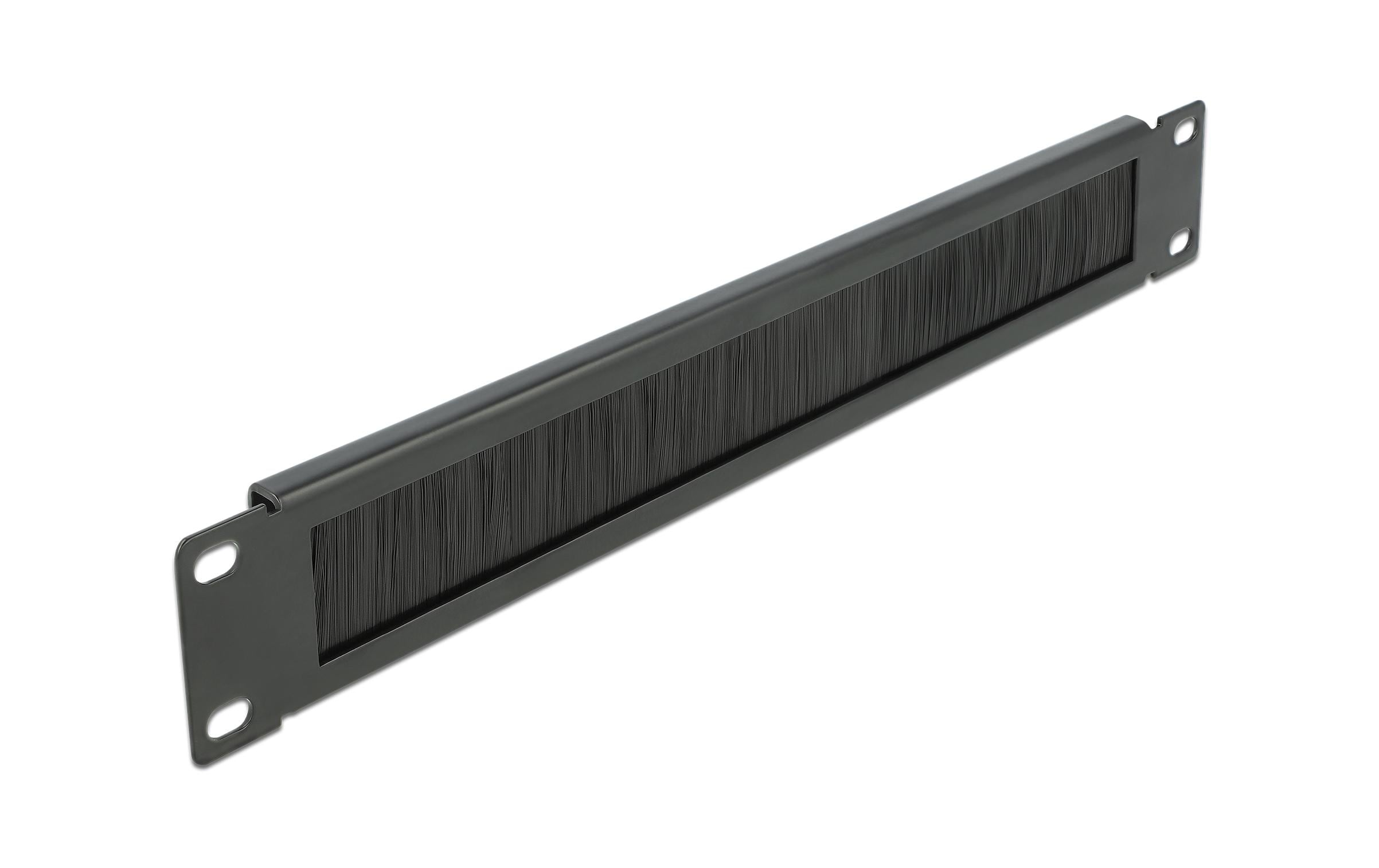 Delock Bürstenleiste 1HE , Schwarz Delock Bürstenleiste 1HE , Schwarz