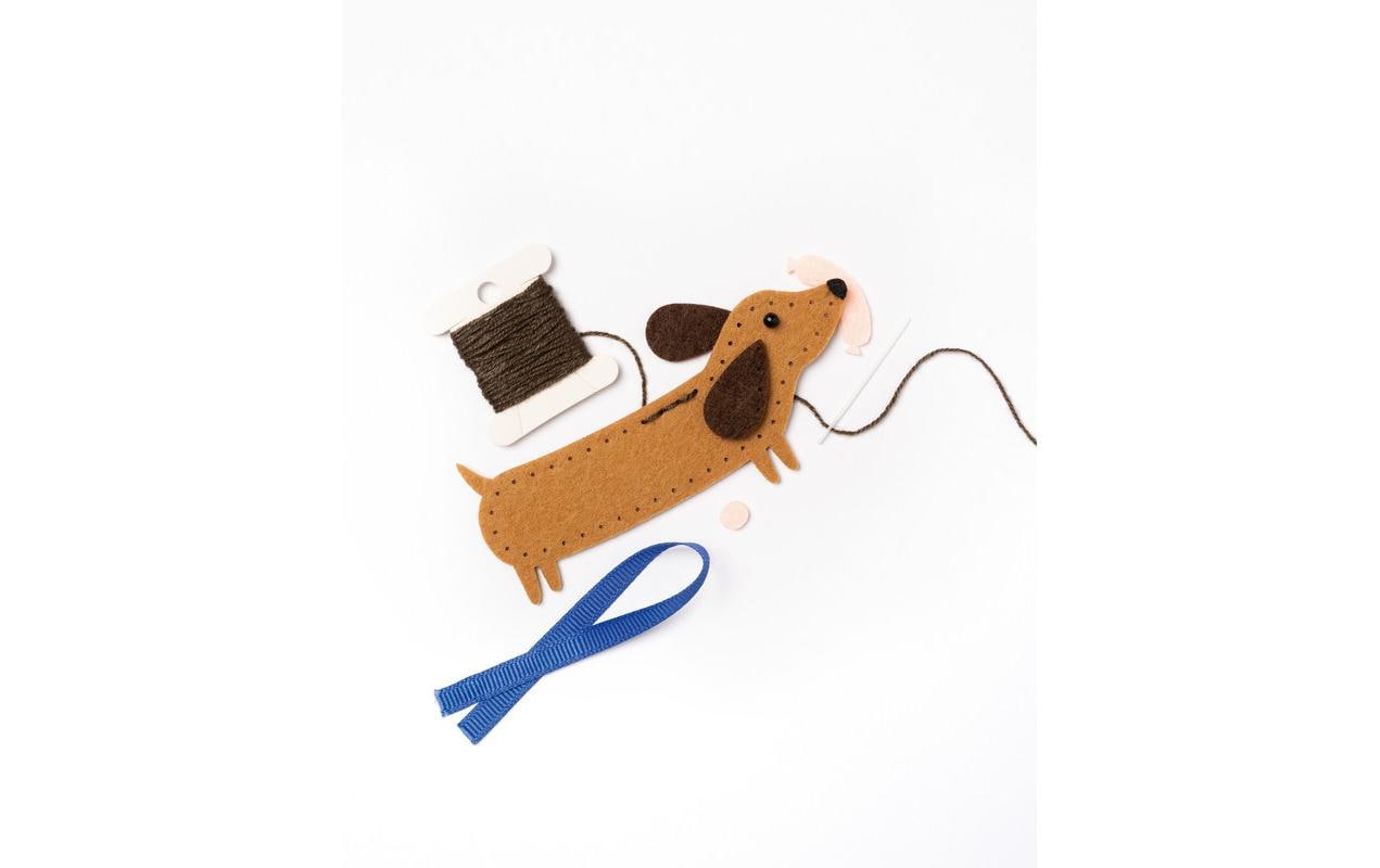 Folia Bastelset Filzinies Dackel, 12-teilig