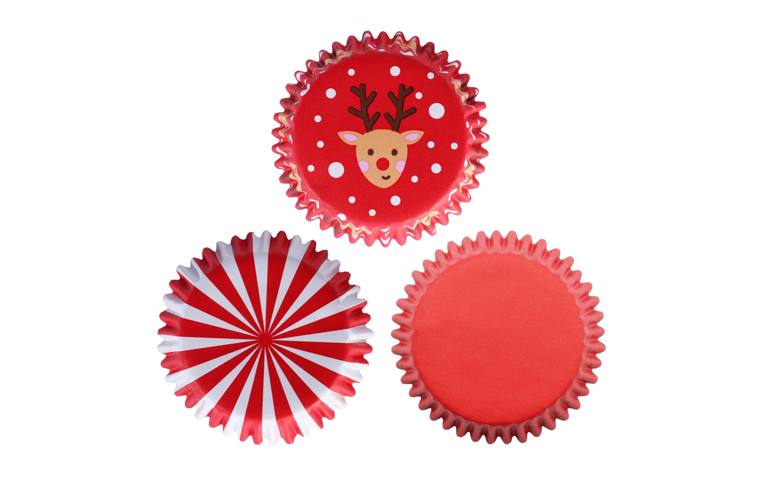 PME Muffin-Backform Santa Mix 100 Stück, Mehrfarbig