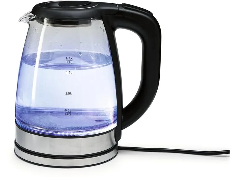 GOURMETmaxx Wasserkocher 1.8 l, Transparent/Schwarz GOURMETmaxx Wasserkocher 1.8 l, Transparent/Schwarz