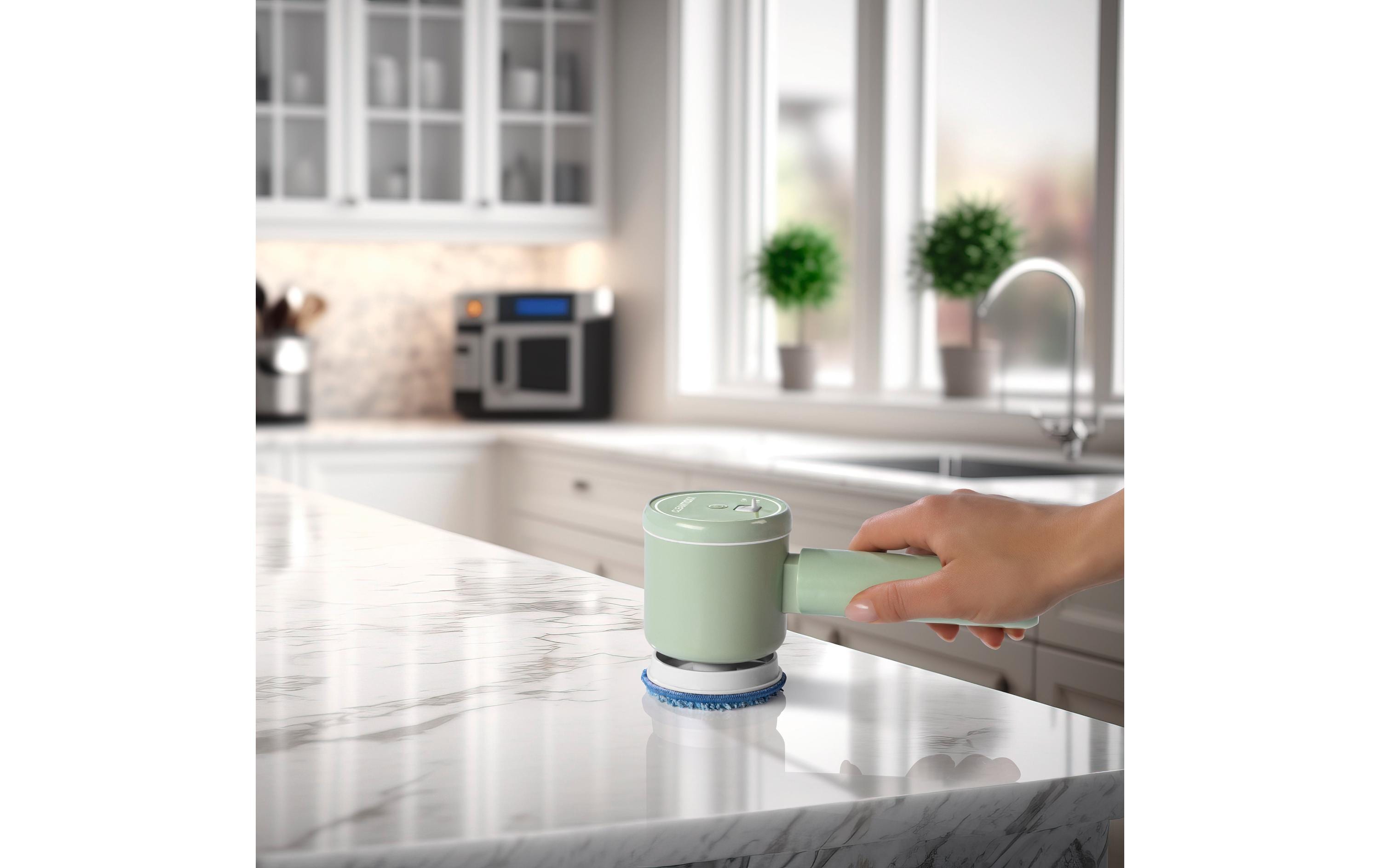 EASYmaxx Akku-Bürsten-Schrubber 4-teilig, Hellgrün