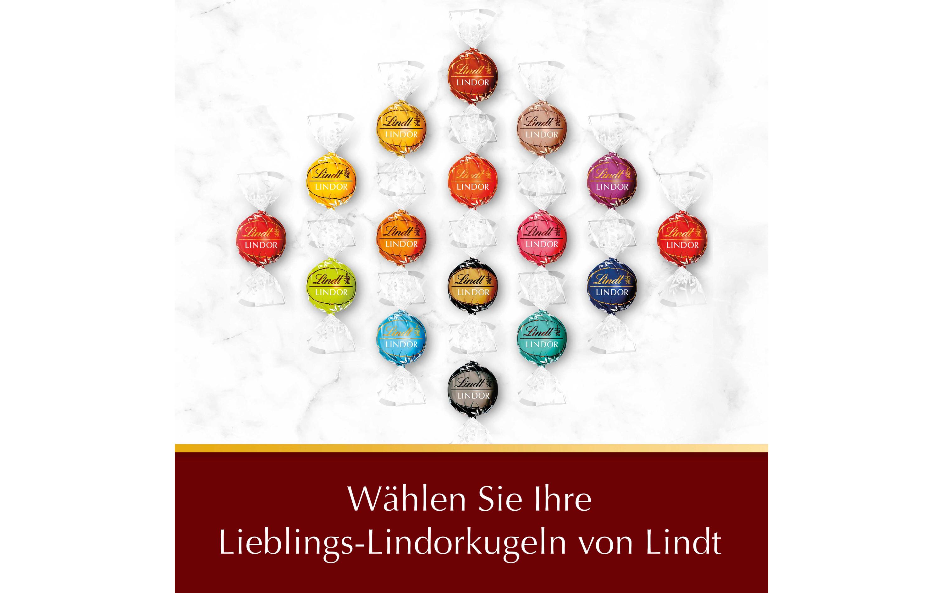 Lindt Schokoladen-Pralinen Lindor Kugeln Double Chocolate 200 g