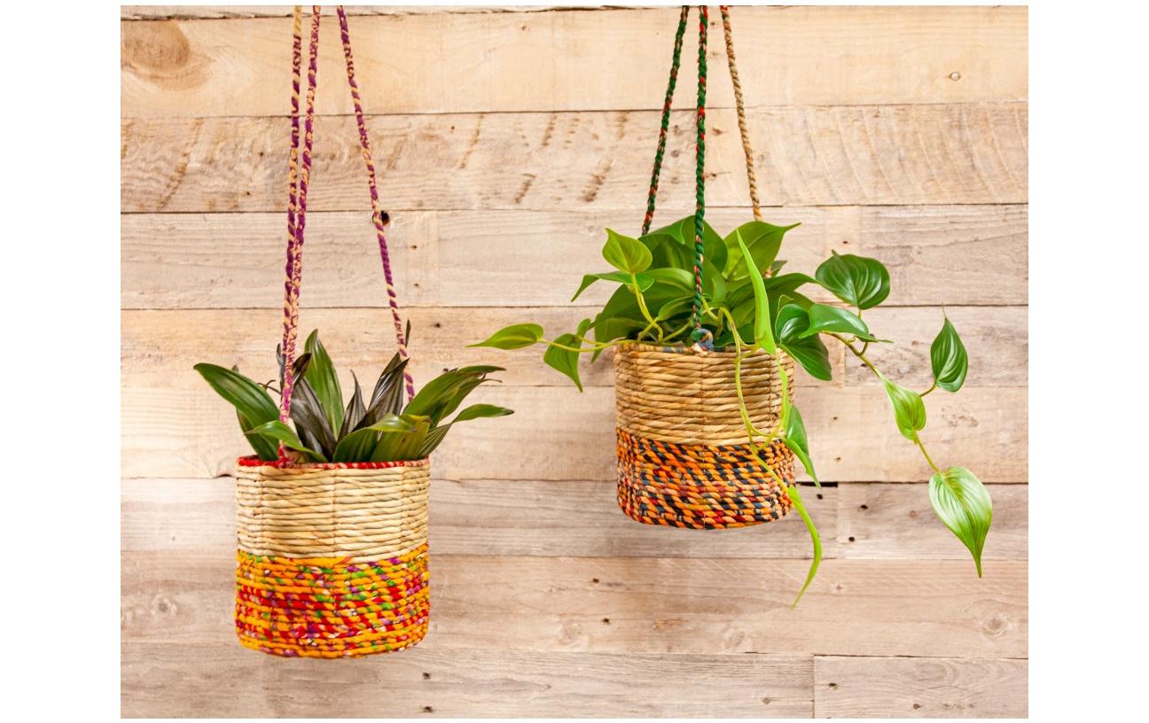 Ambiance Artisan Pflanzenkorb, klein assortiert, 12 x 12 cm