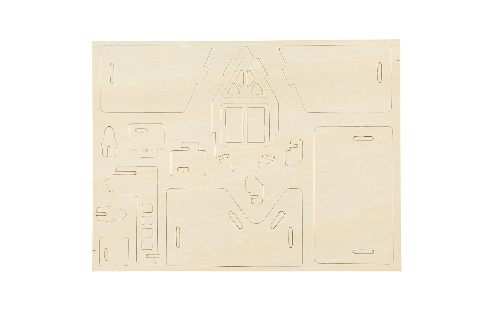 Creativ Company Mini-Haus 3D mit Balkon