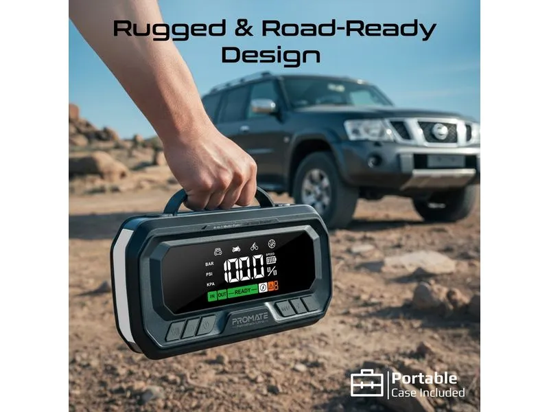 Promate PatrolPack-Ultra 4-in-1 mit Kompressor Promate PatrolPack-Ultra 4-in-1 mit Kompressor