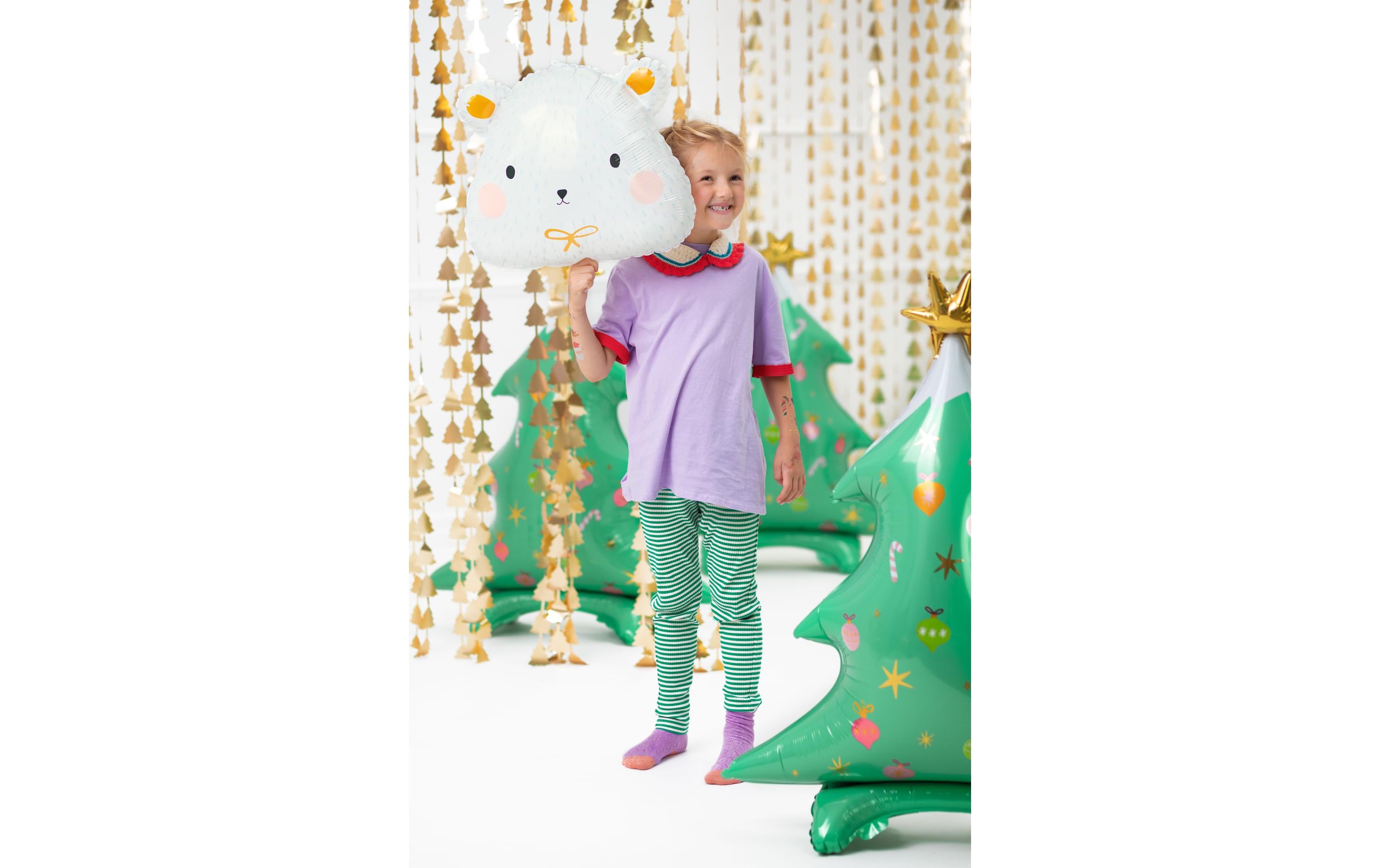 Partydeco Folienballon Eisbär Weiss