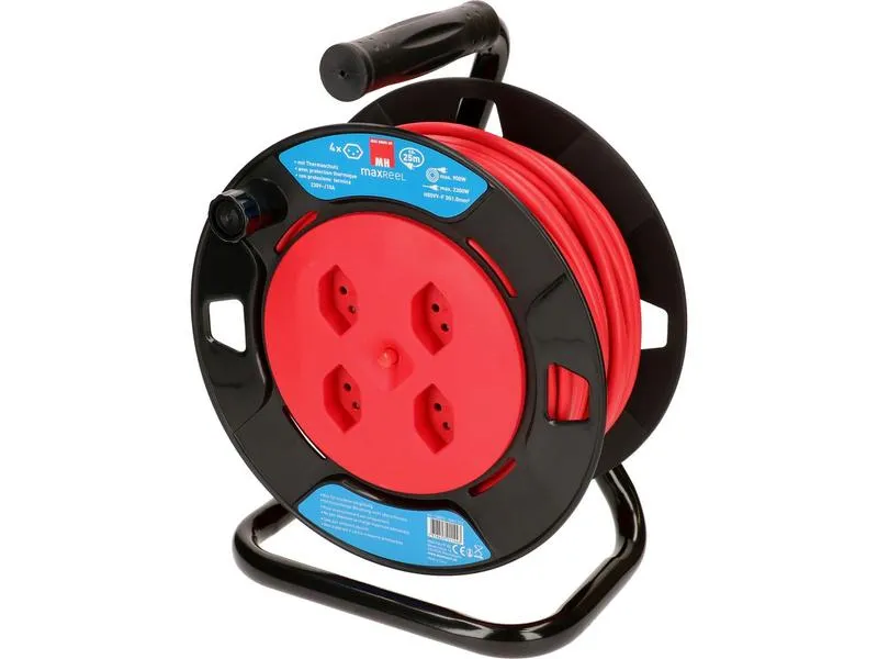 Max Hauri Kabelrolle V2 25 m Rot