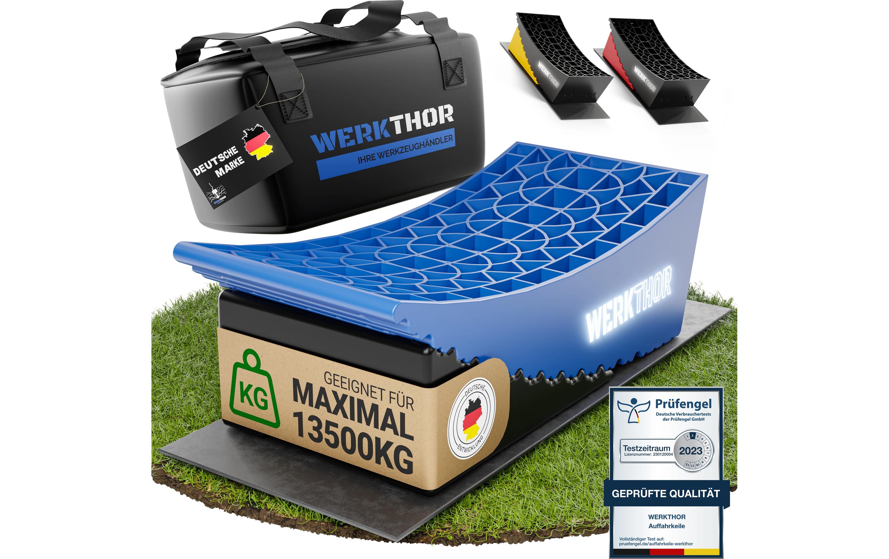 Werkthor Stufenlose Auffahrkeile 2er Set, Blau