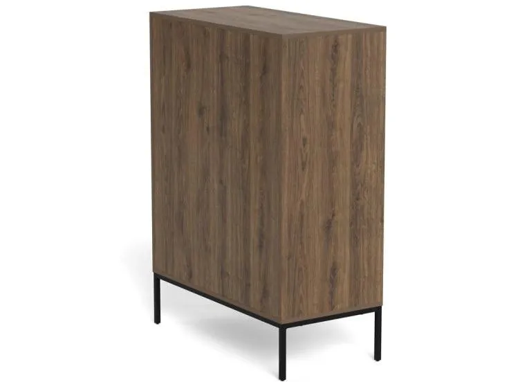 AC Design Kommode Palmdale 80 x 40 x 110 cm, Eiche dunkel