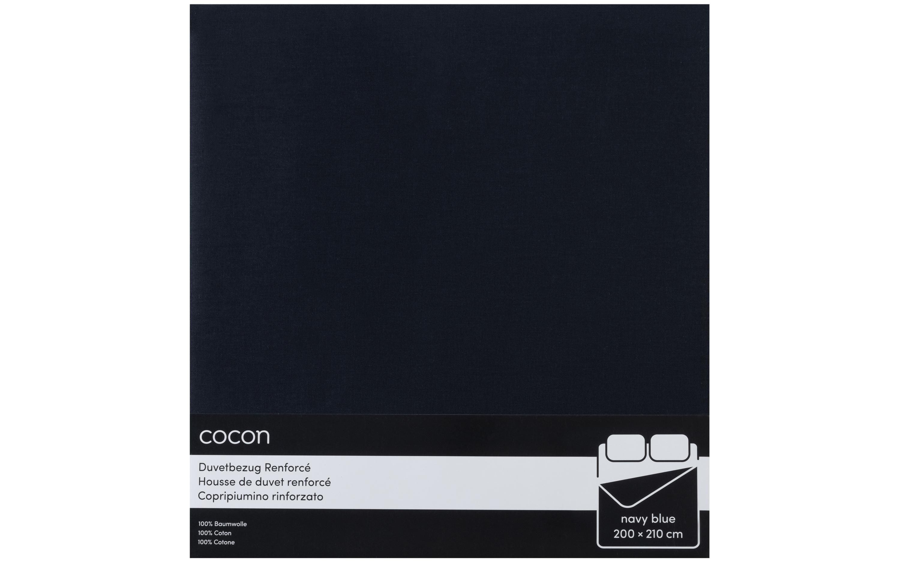 COCON Duvetbezug Renforcé 200 x 210 cm, Marineblau