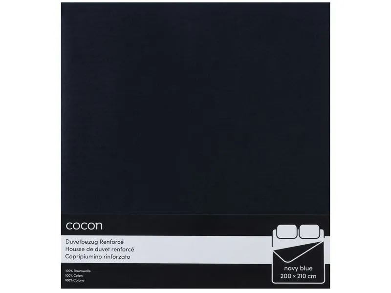 COCON Duvetbezug Renforcé 200 x 210 cm, Marineblau COCON Duvetbezug Renforcé 200 x 210 cm, Marineblau