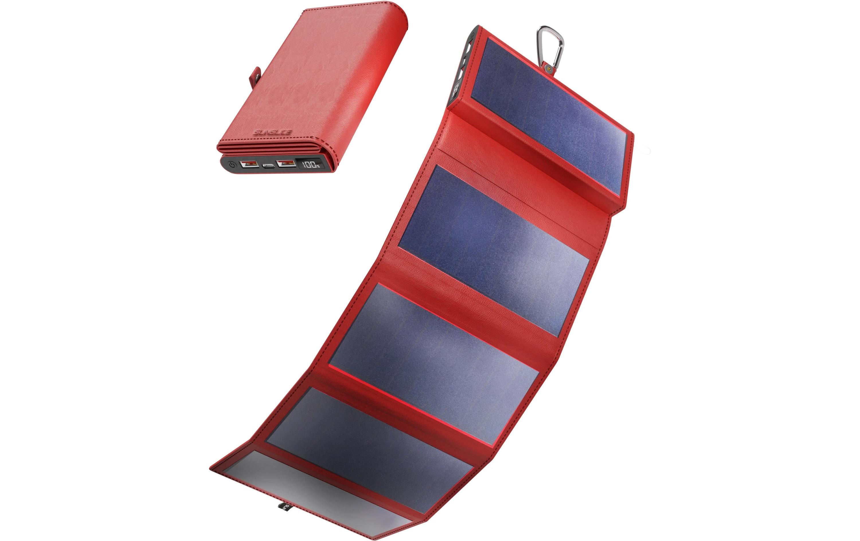 SunSlice Powerbank Electron 8W Sol – Rot, 10000 mAh SunSlice Powerbank Electron 8W Sol – Rot, 10000 mAh