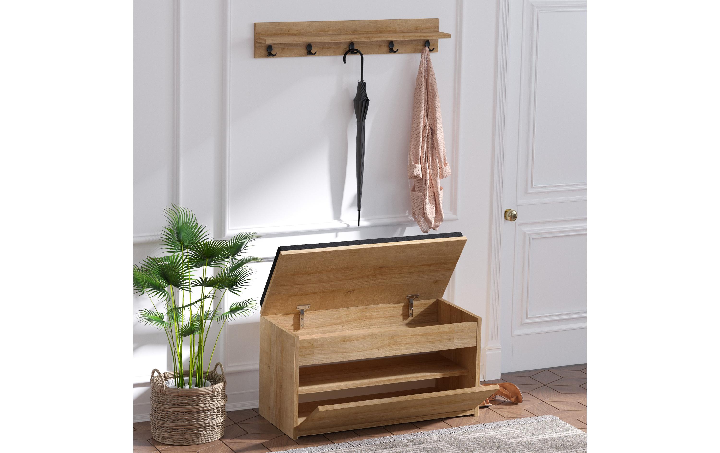 Woody Fashion Garderobe Boby 2-er Set, Nature