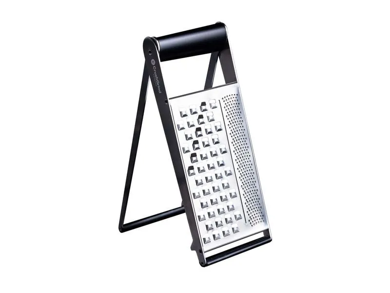Crush Grind Handreibe Riv Stahl, 25 x 11 cm Silber